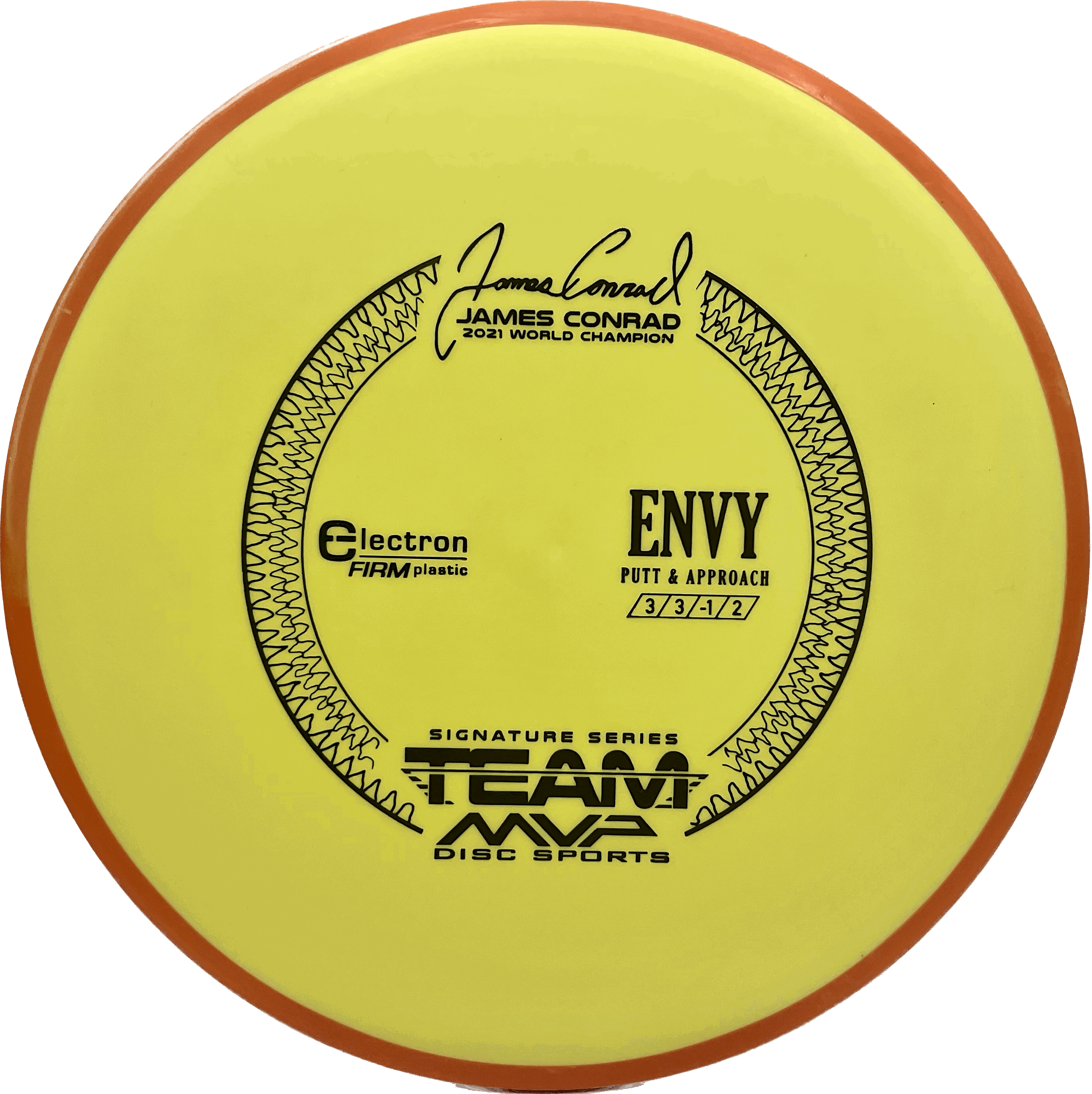 Overthrow Disc Golf Disc Electron Firm - 173 - Sunny Yellow - Dark Orange