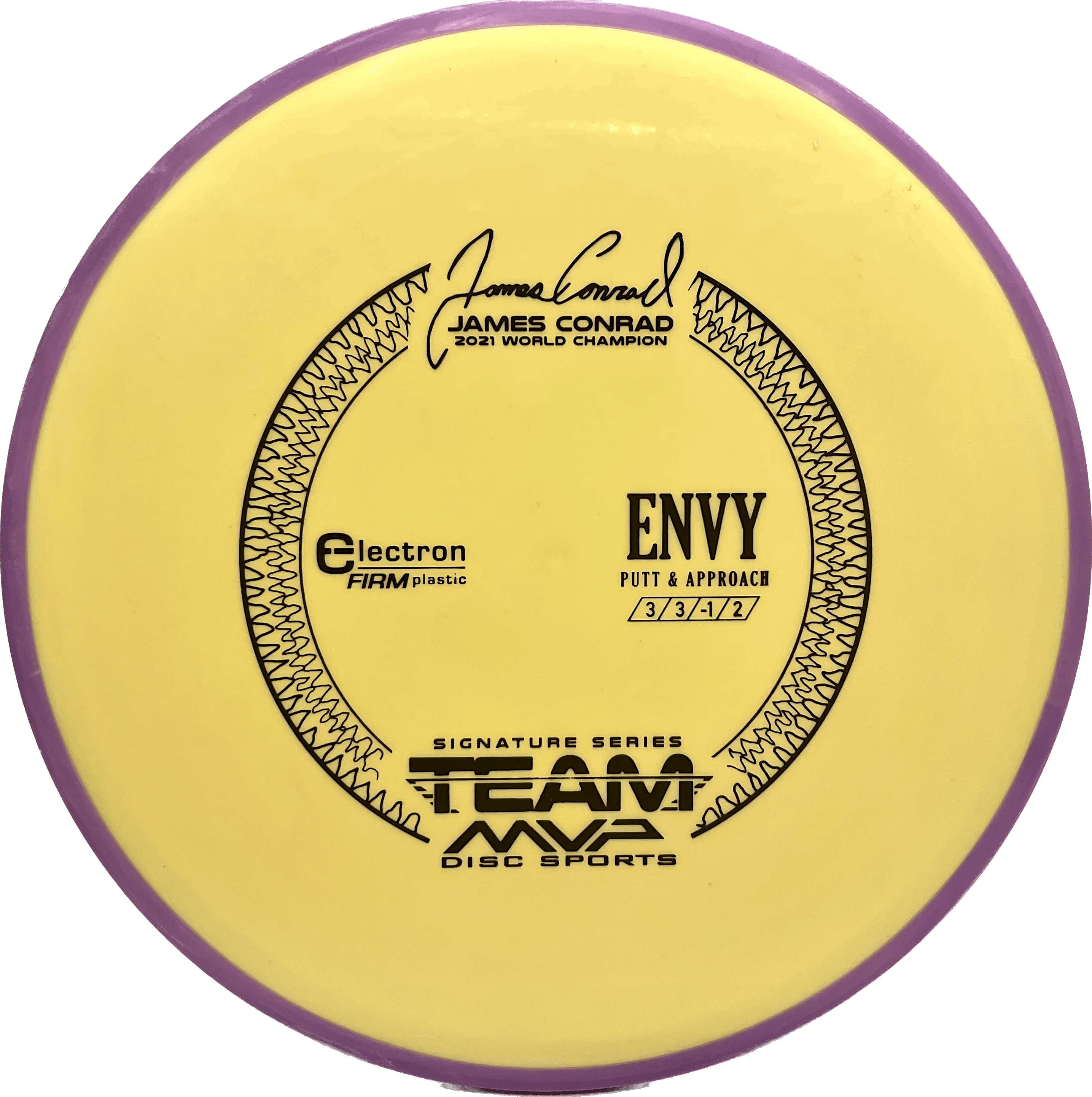 Overthrow Disc Golf Disc Electron Firm - 174 - Faded Yellow - Purple
