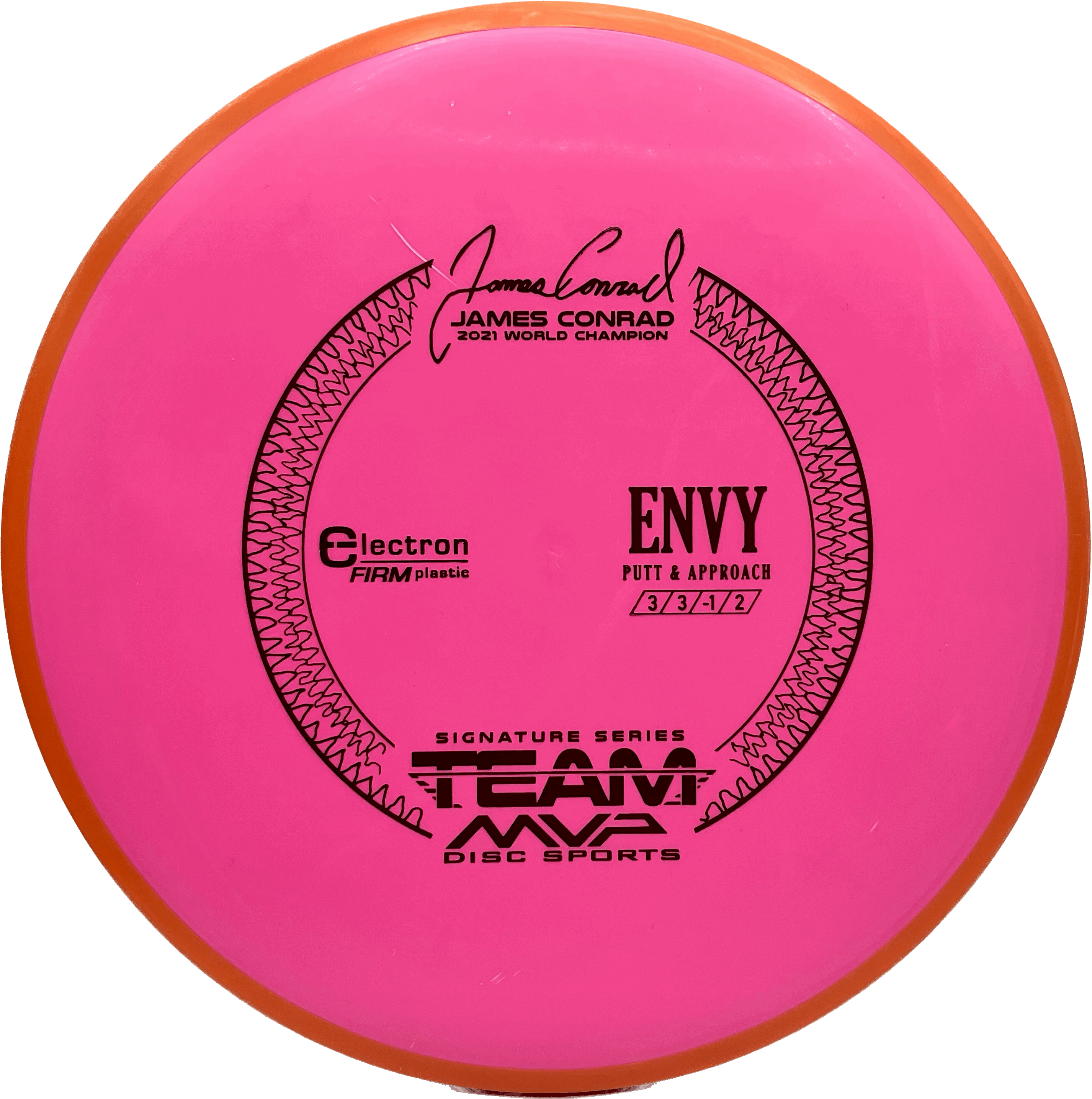 Overthrow Disc Golf Disc Electron Firm - 174 - Rosy Pink - Orange