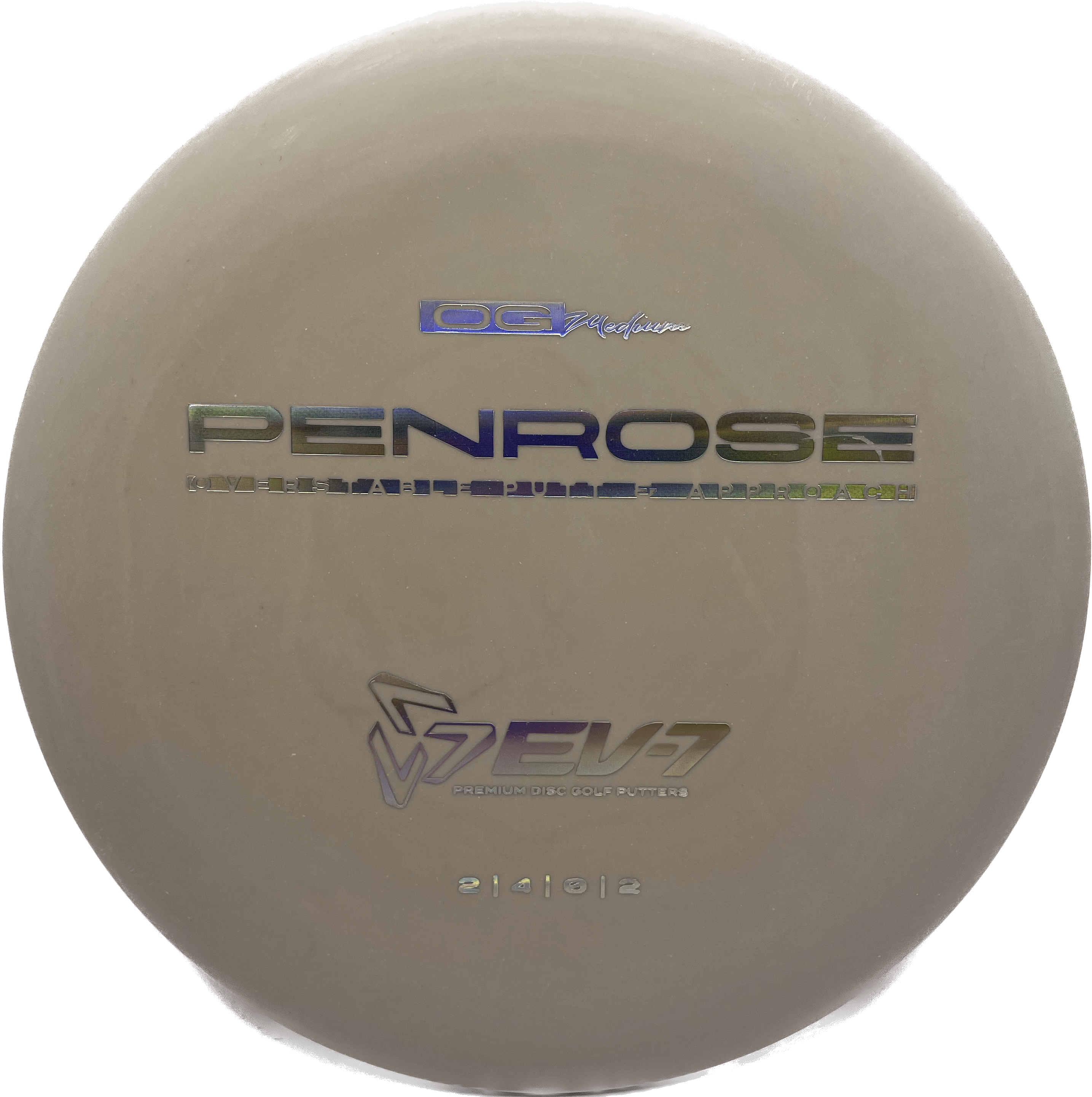 Overthrow Disc Golf Disc OG Medium - 174-175 - Grey - Silver Holo EV-7 Penrose