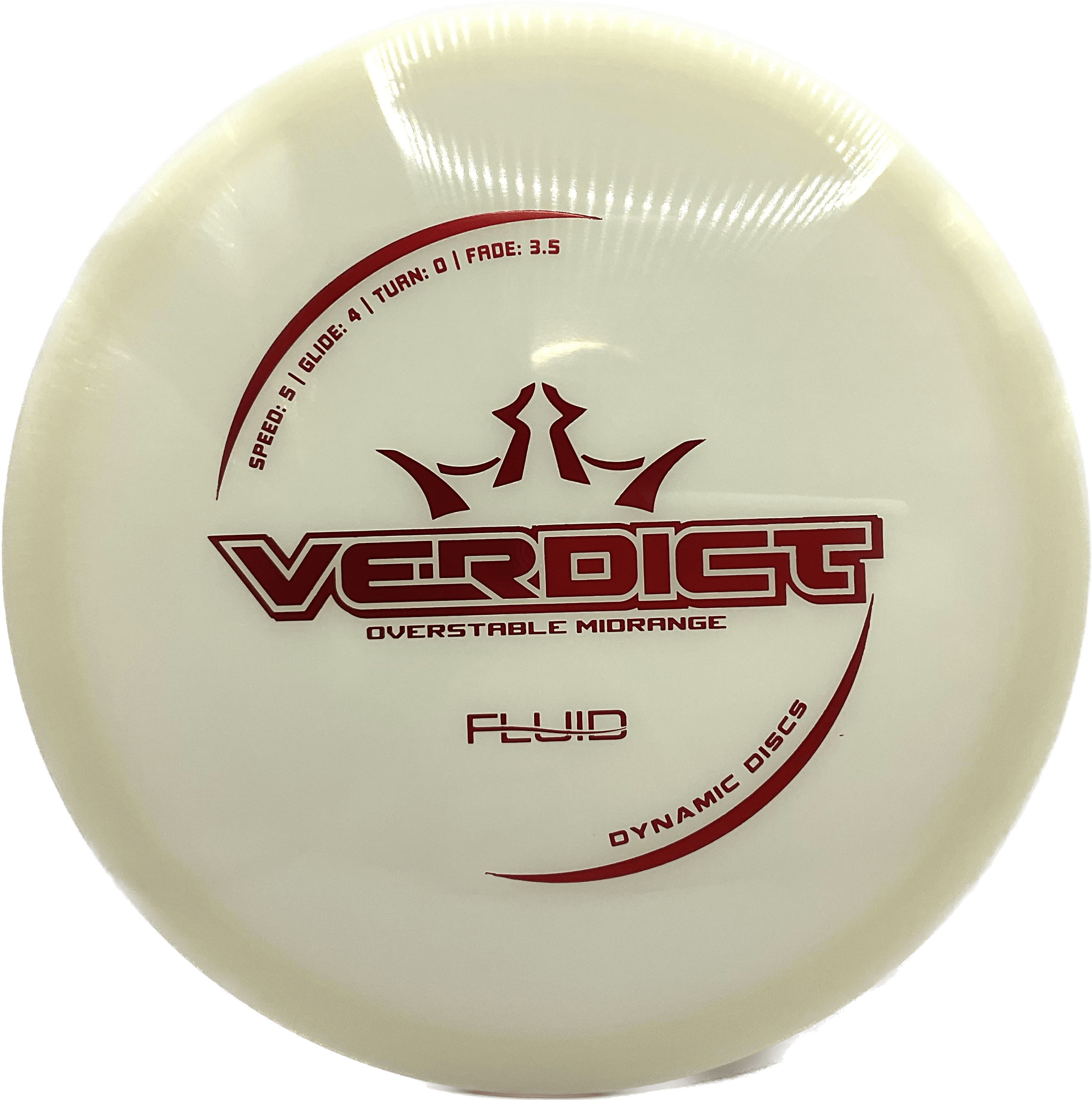 Overthrow Disc Golf Disc Fluid - 177+ - White - Bronze Matte