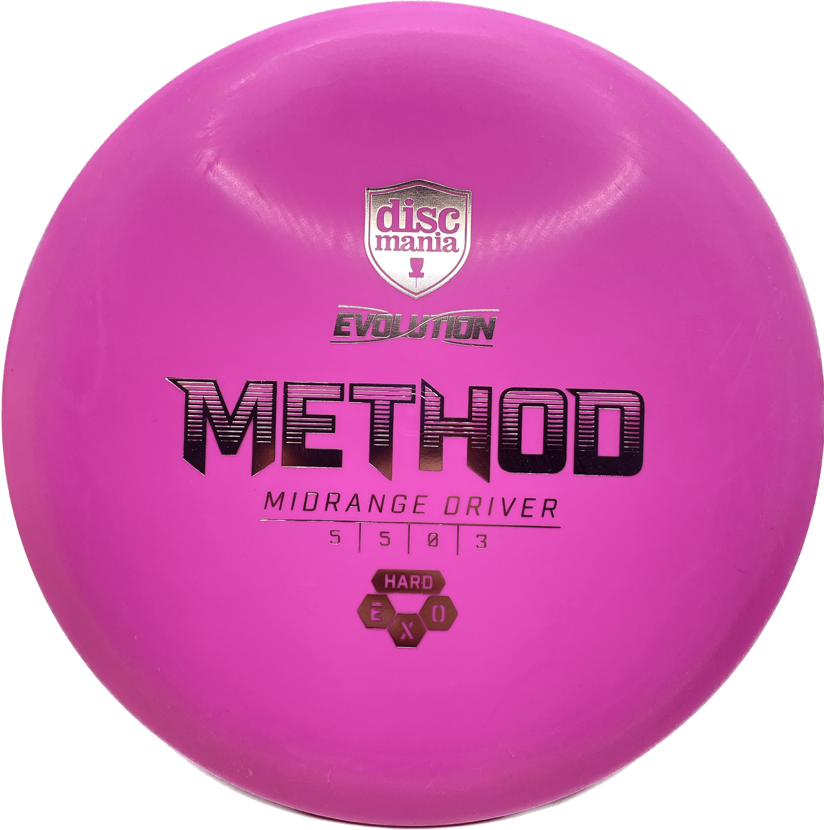 Overthrow Disc Golf Disc Hard Exo - 177 - Hot Pink - Black Matte