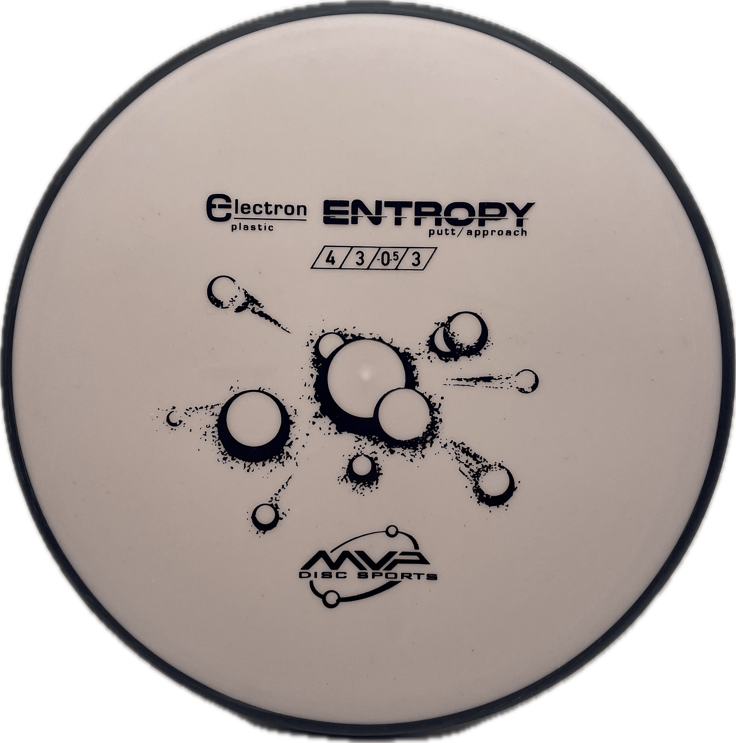 Overthrow Disc Golf Disc MVP Entropy, Electron, 172, White, Stock