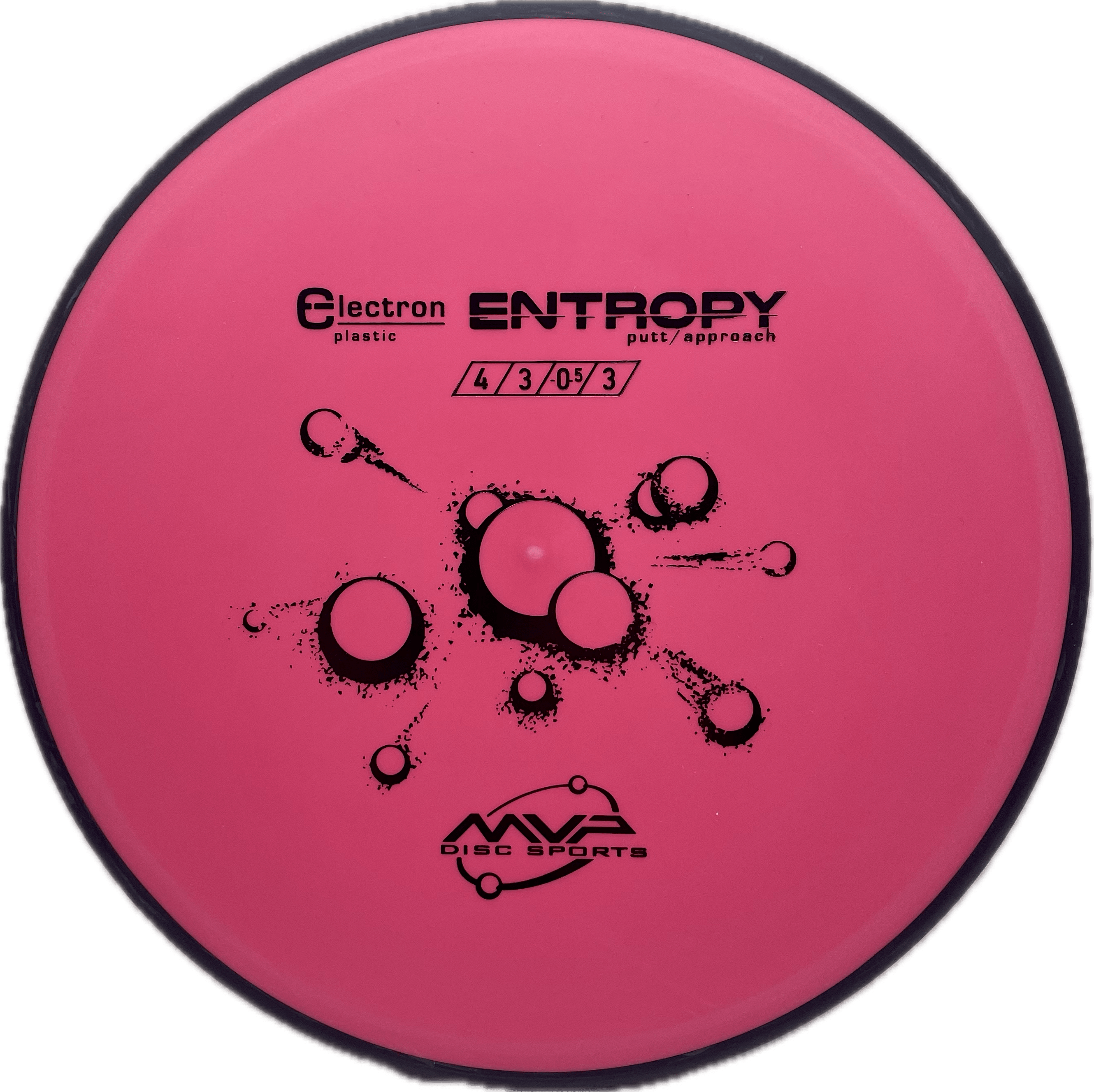 Overthrow Disc Golf Disc MVP Entropy, Electron, 173, Hot Pink, Stock