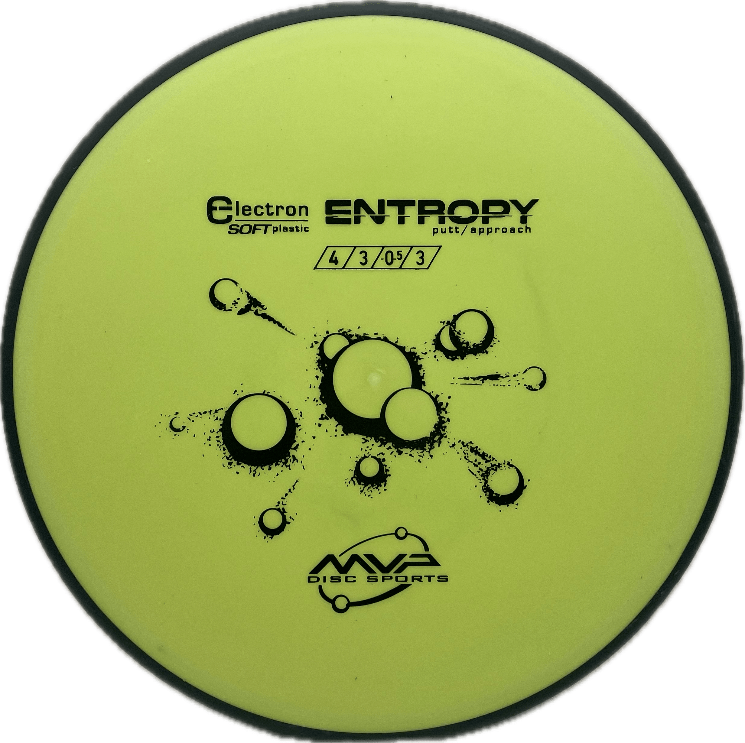 Overthrow Disc Golf Disc MVP Entropy, Electron Soft, 172, Light Green, Stock