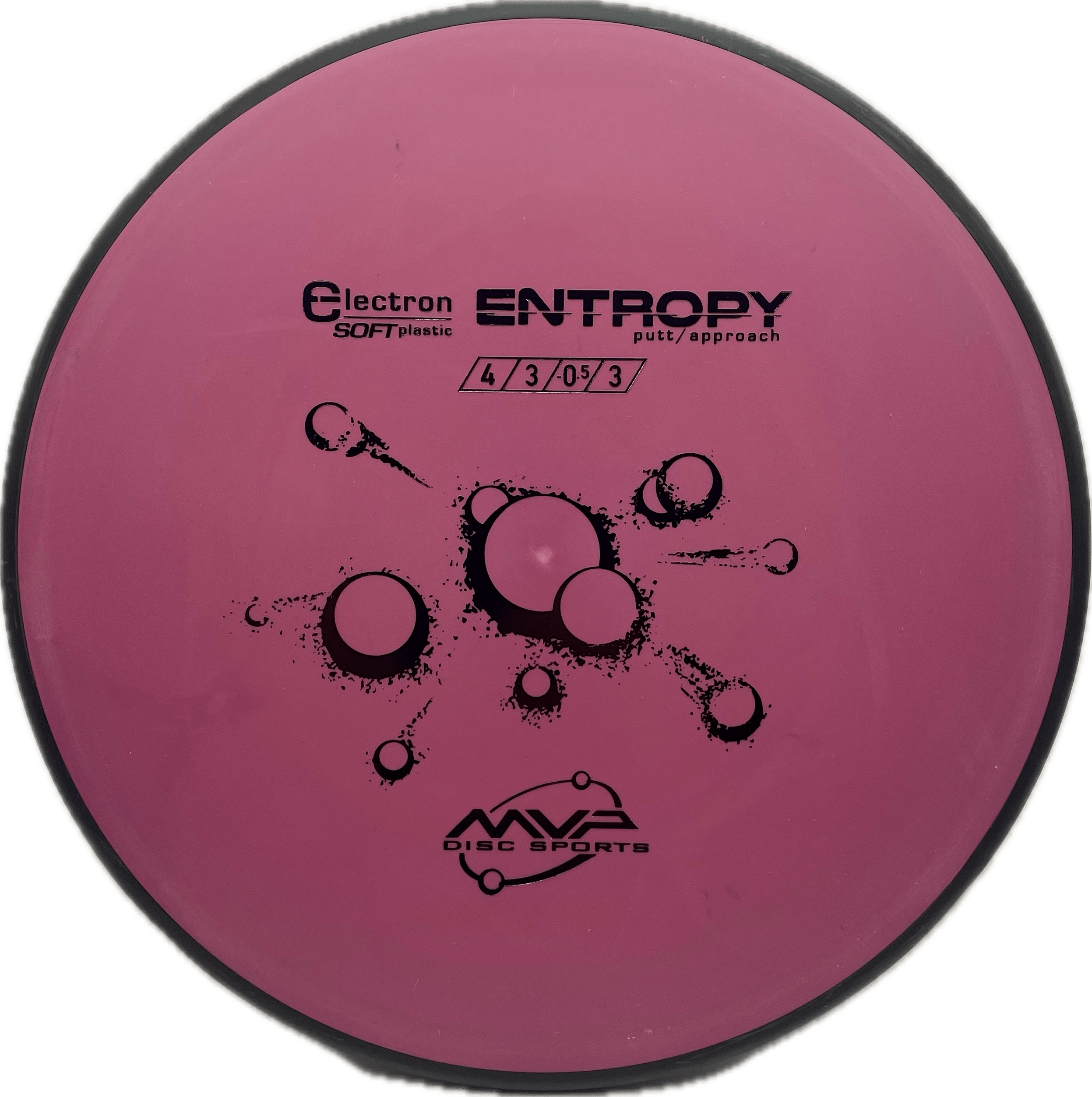 Overthrow Disc Golf Disc MVP Entropy, Electron Soft, 175, Maroon, Stock