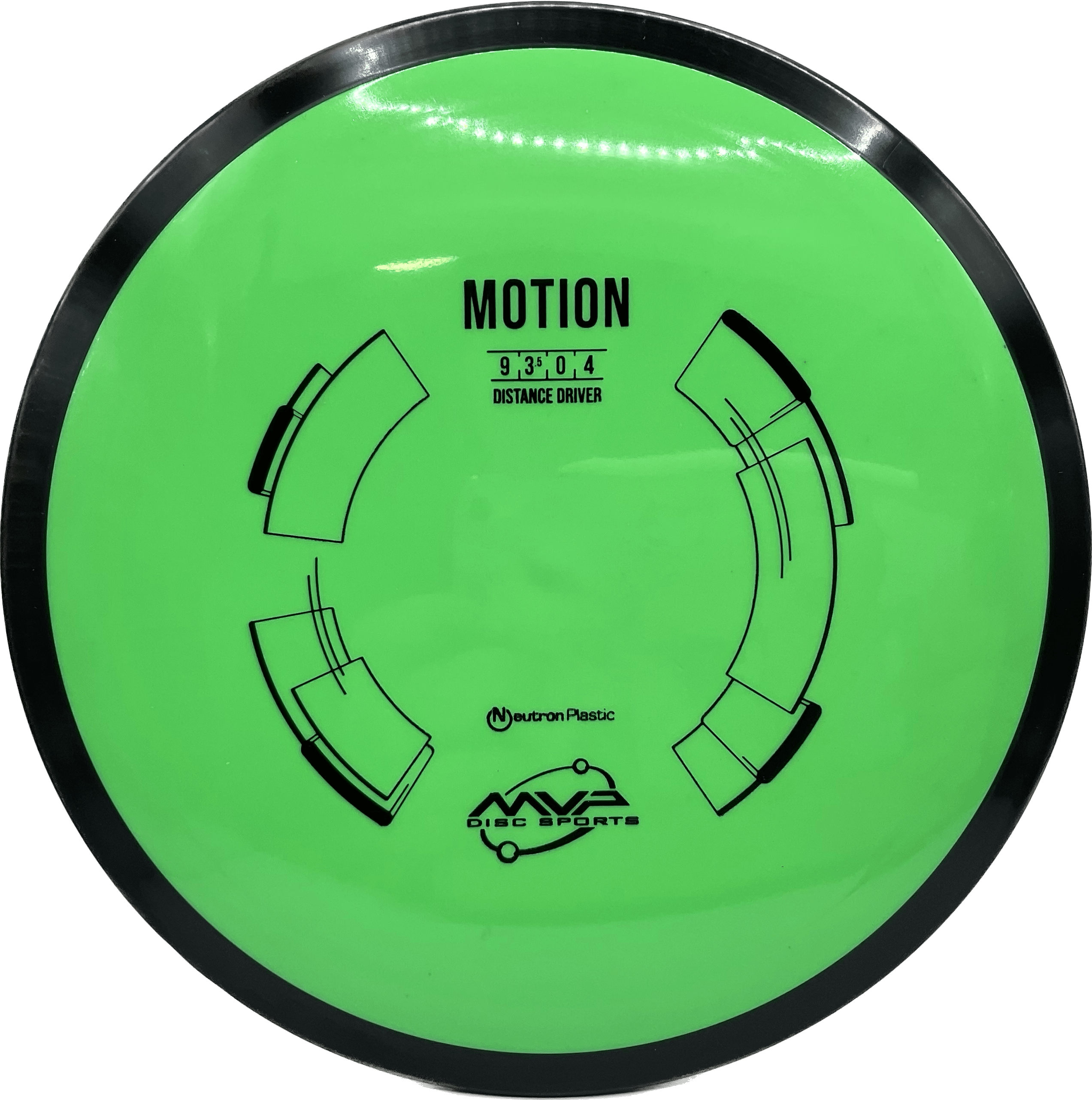 Overthrow Disc Golf Disc MVP Motion, Neutron, 160-164, Green, Black Matte