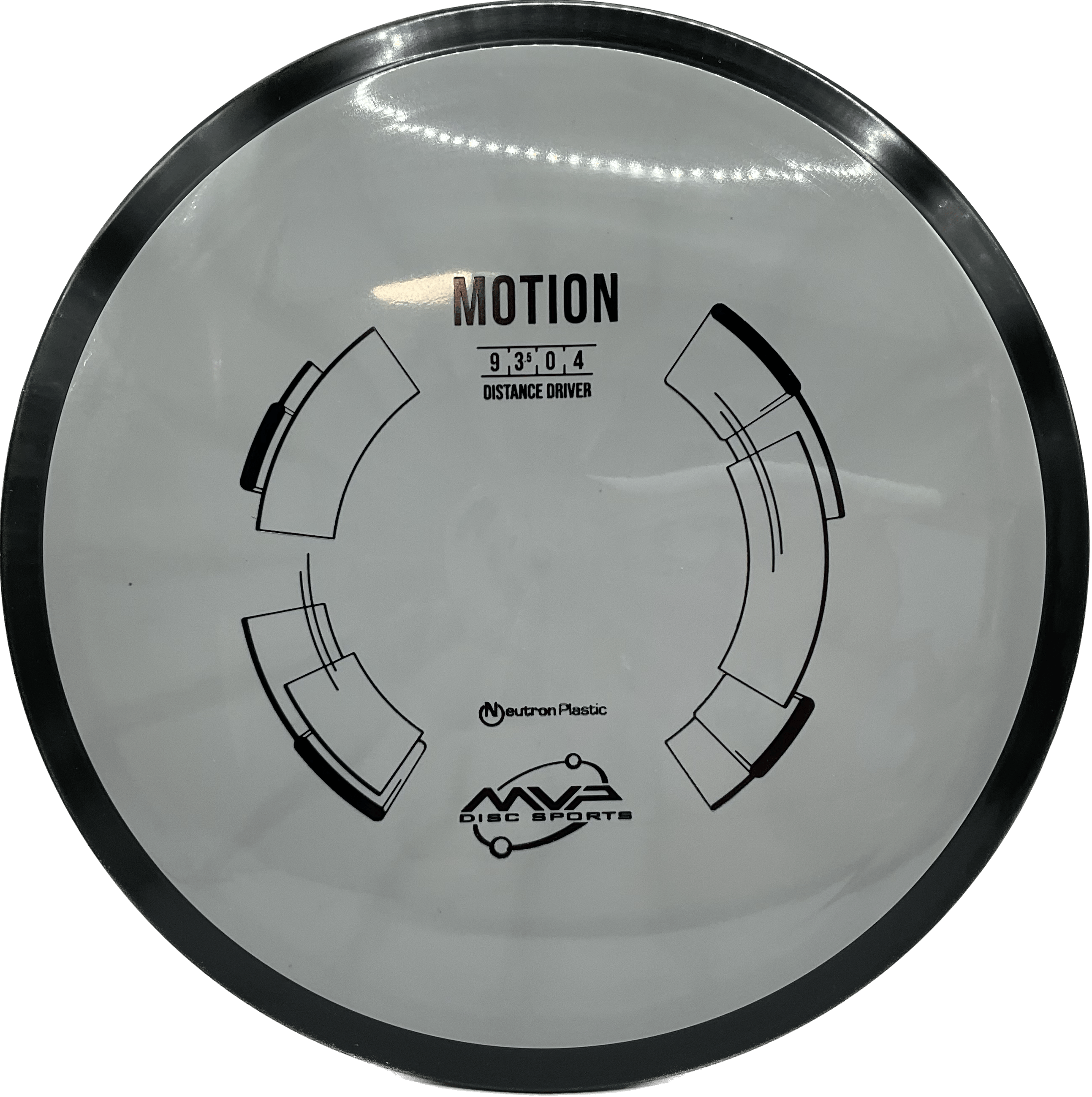 Overthrow Disc Golf Disc MVP Motion, Neutron, 160-164, Grey, Black Matte