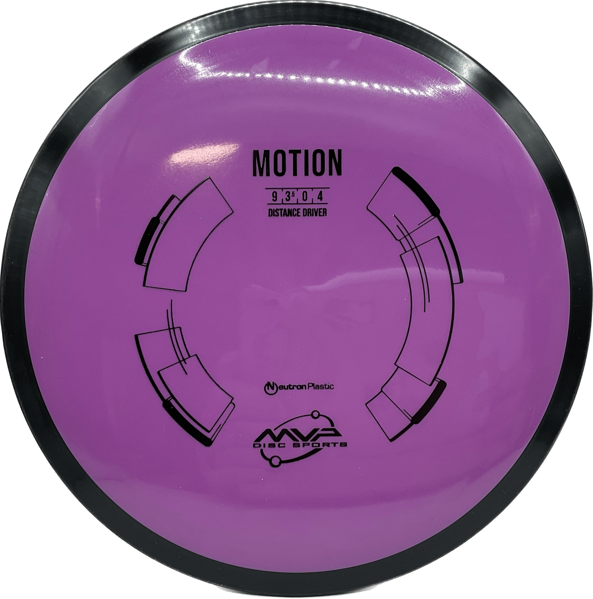 Overthrow Disc Golf Disc MVP Motion, Neutron, 160-164, Purple, Black Matte