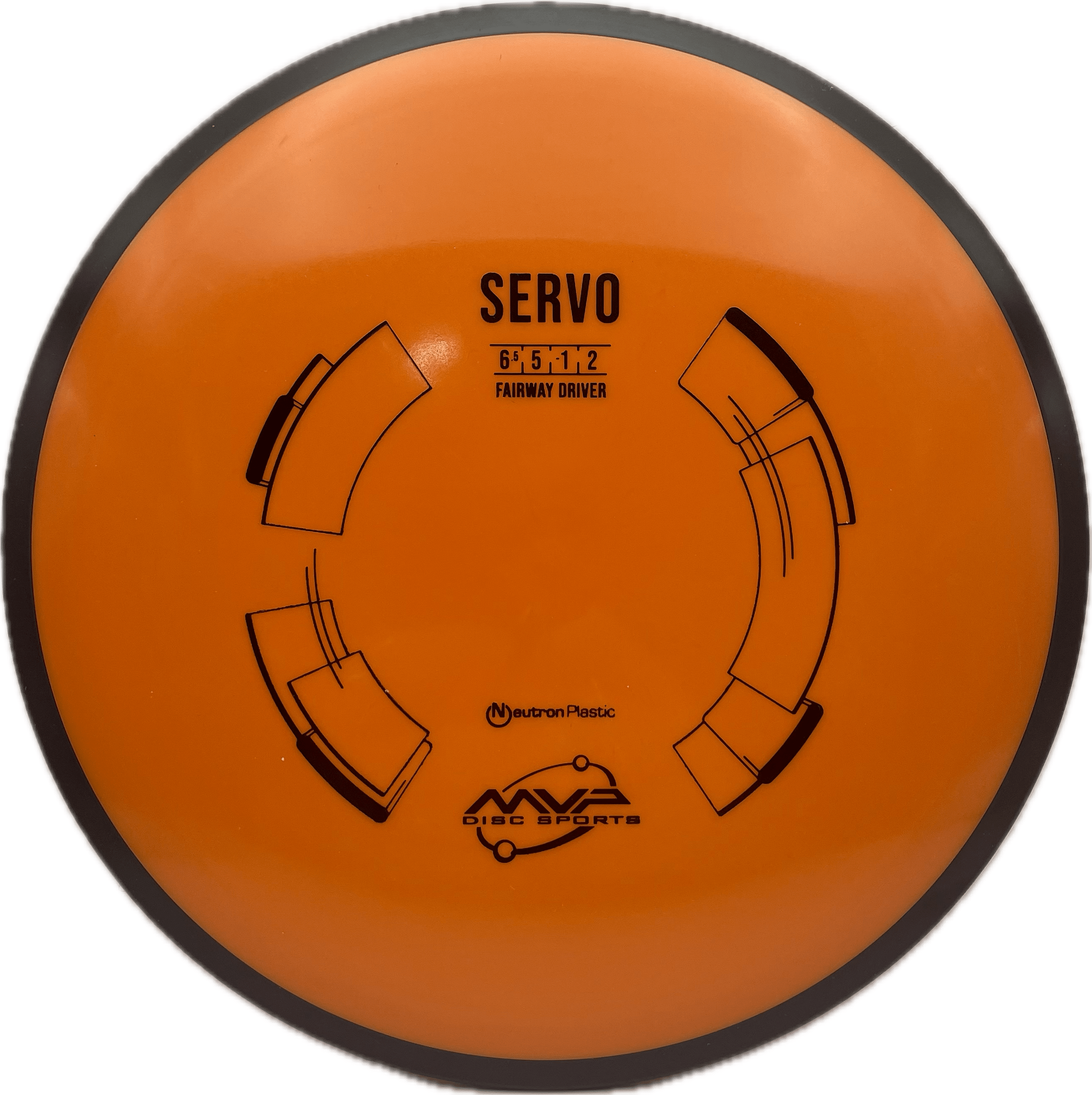 Overthrow Disc Golf Disc MVP Servo, Neutron, 171, Orange, Stock