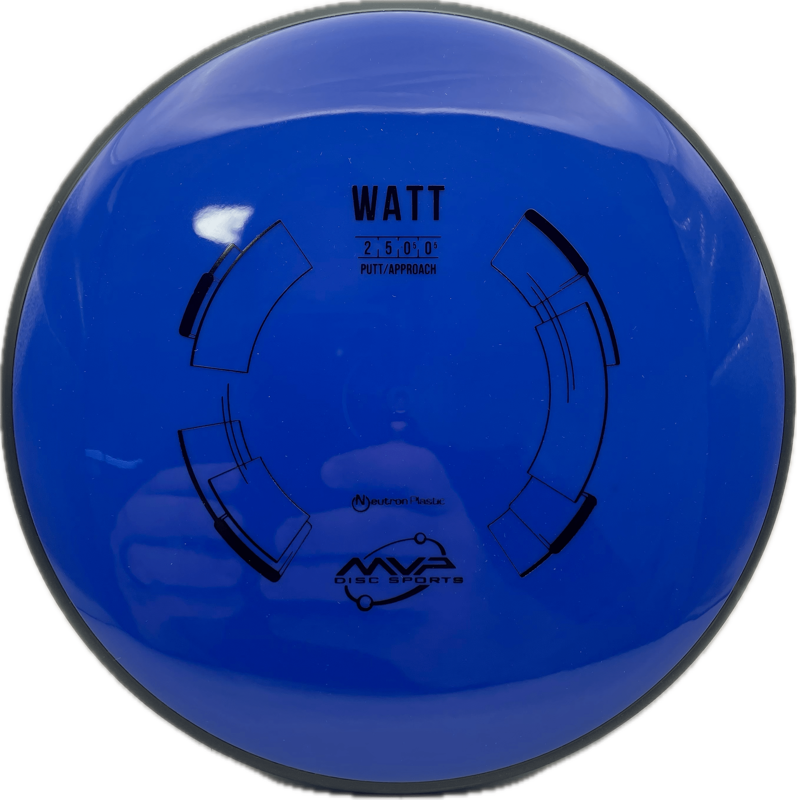 Overthrow Disc Golf Disc MVP Watt, Neutron, 169, Dark Blue, Stock