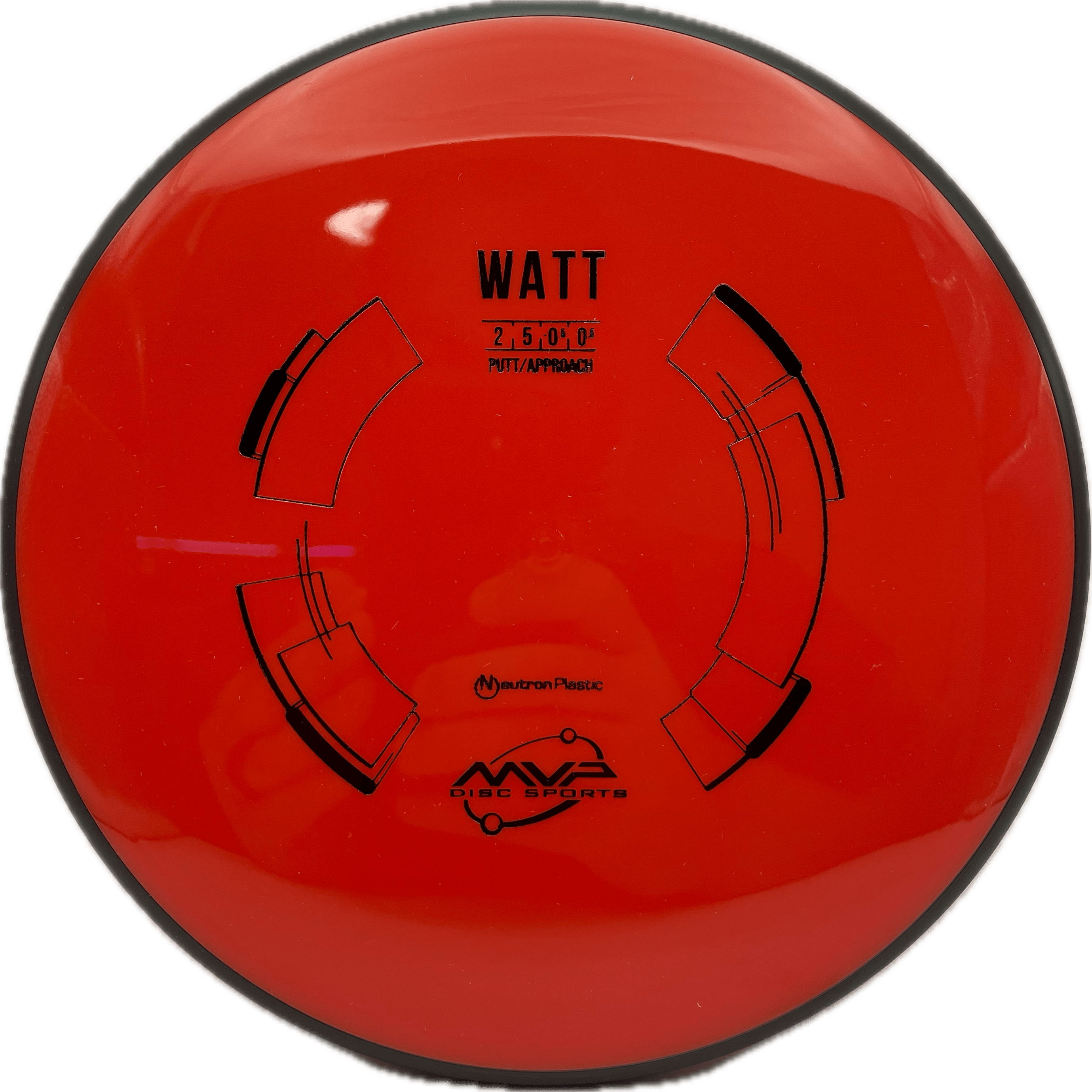 Overthrow Disc Golf Disc MVP Watt, Neutron, 173-174, Red, Stock