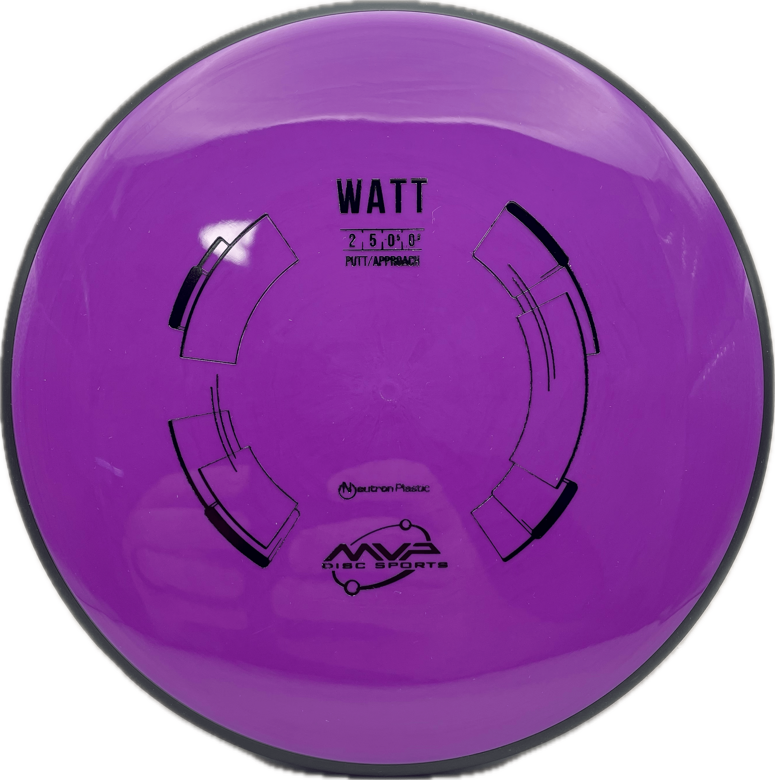 Overthrow Disc Golf Disc MVP Watt, Neutron, 175, Purple, Stock