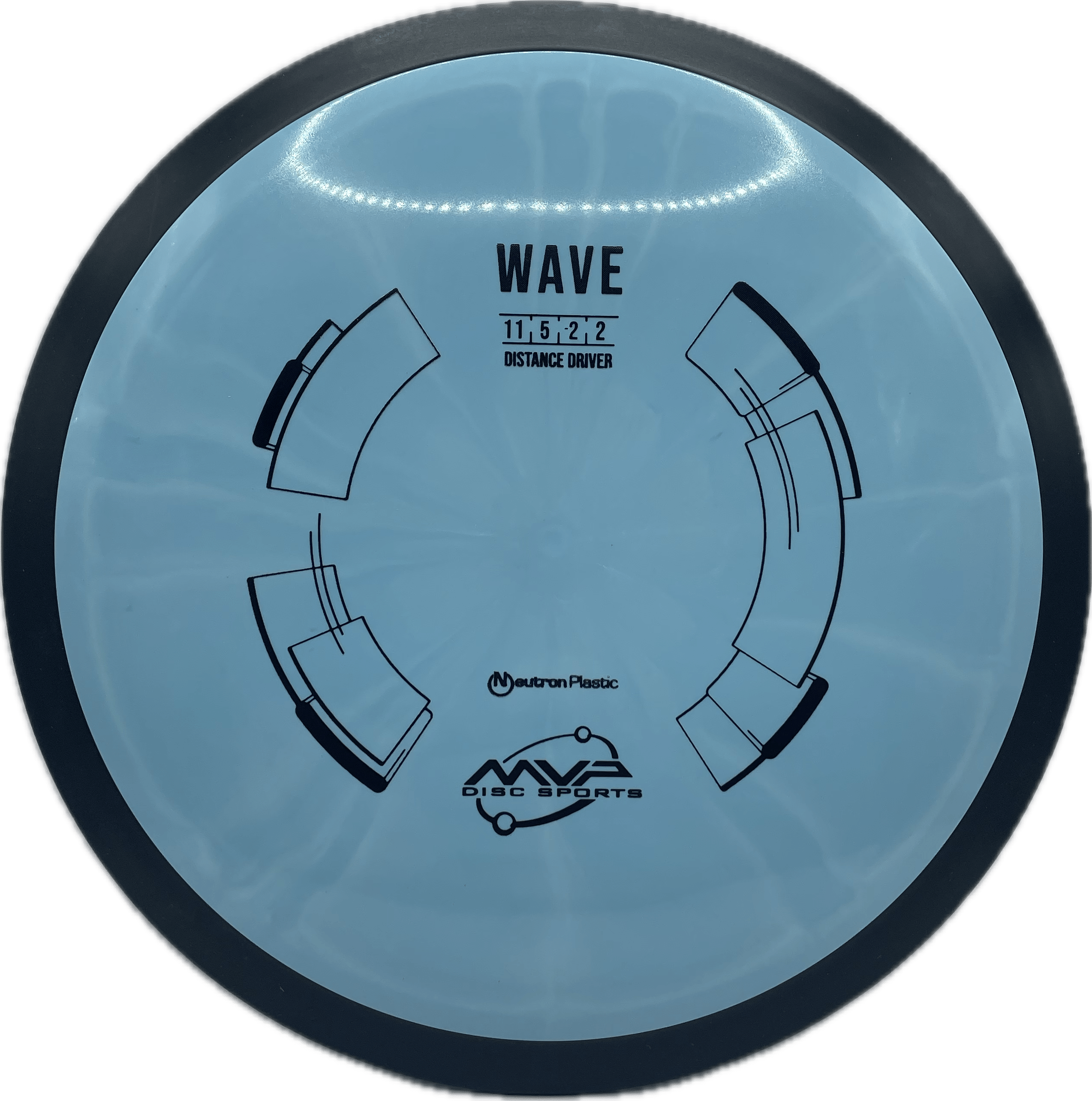Overthrow Disc Golf Disc MVP Wave, Neutron, 170-175, Blue, Stock