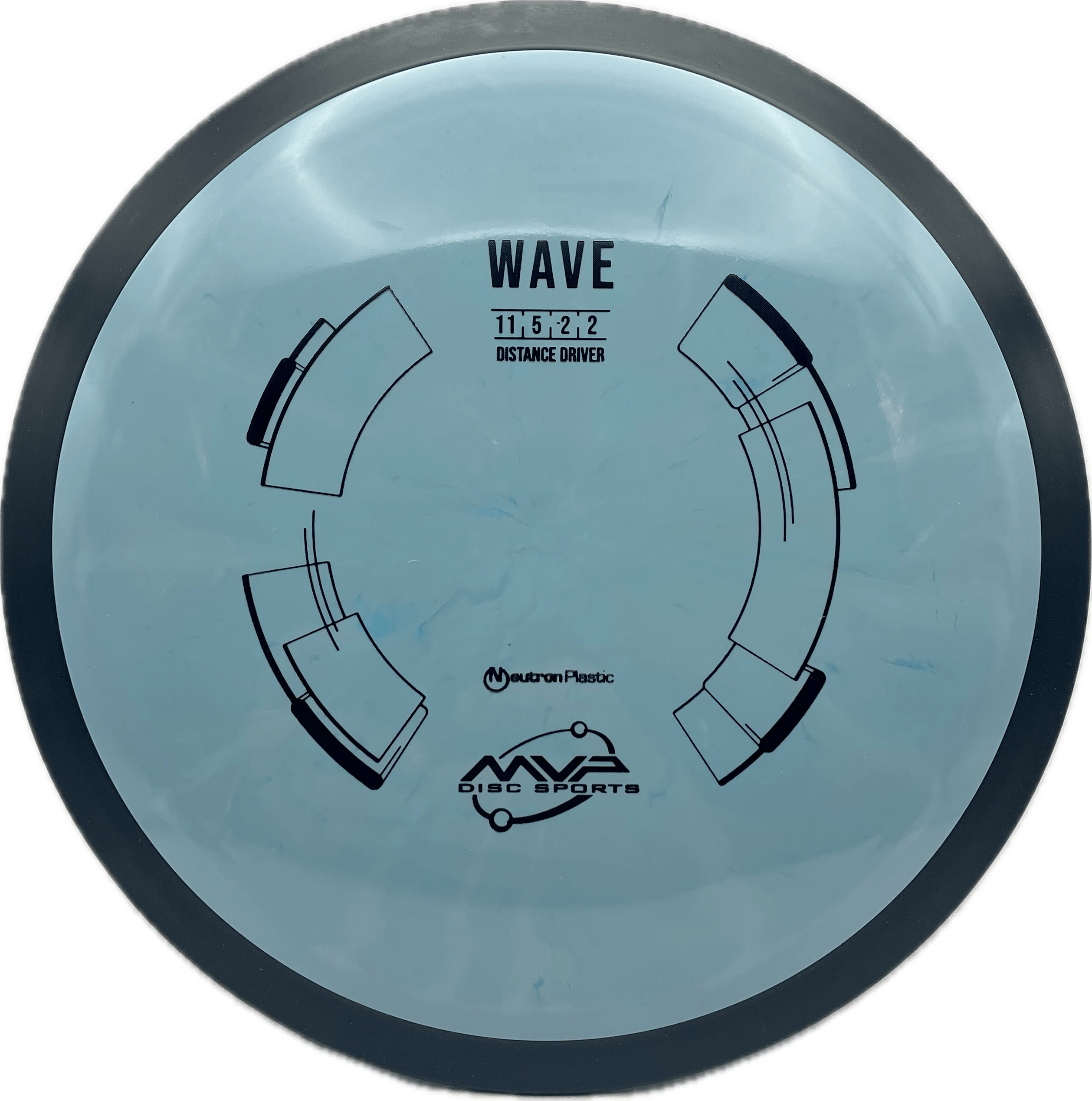 Overthrow Disc Golf Disc MVP Wave, Neutron, 170-175, Greyish-Blue, Stock