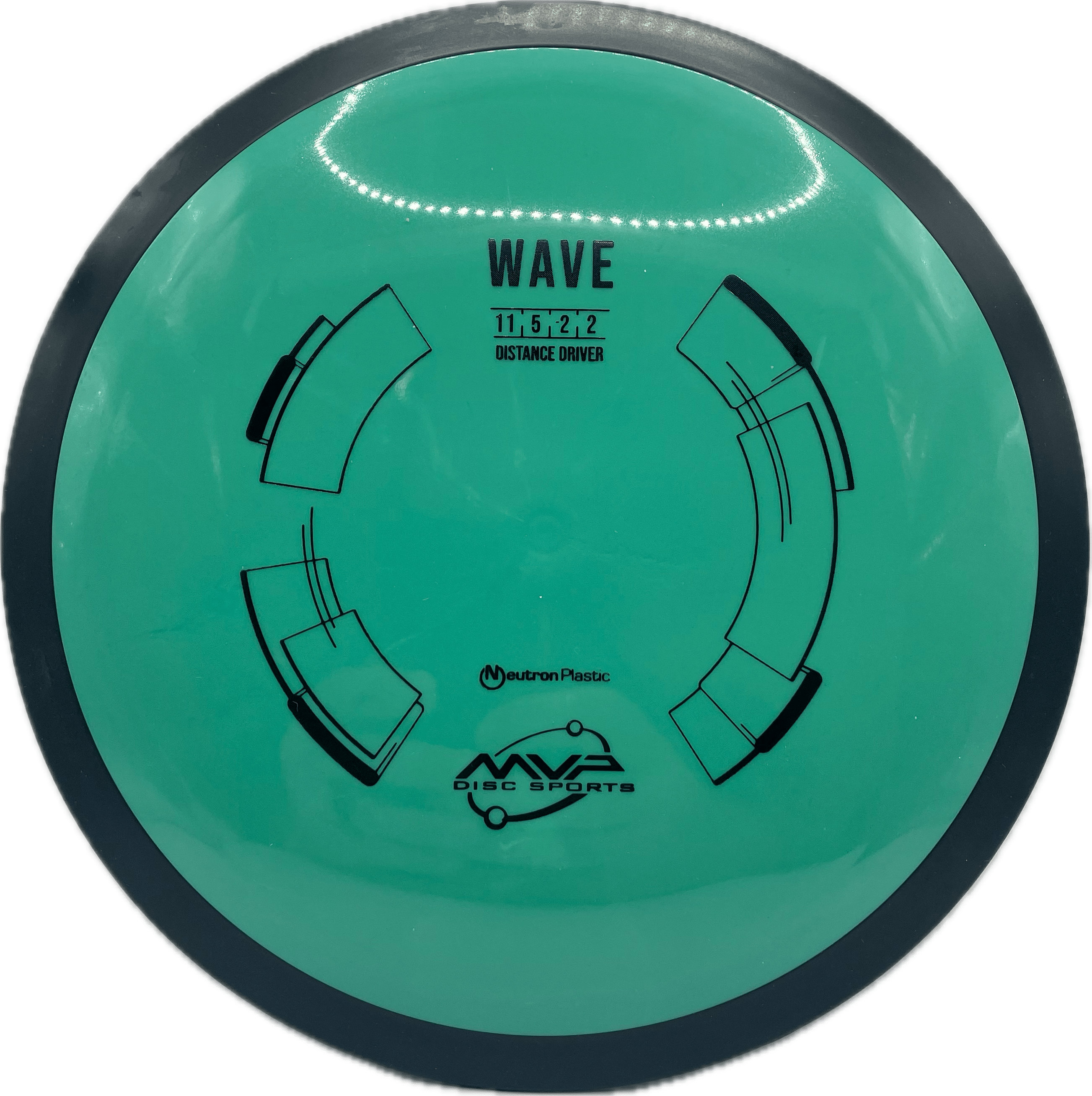 Overthrow Disc Golf Disc MVP Wave, Neutron, 170-175, Teal, Stock