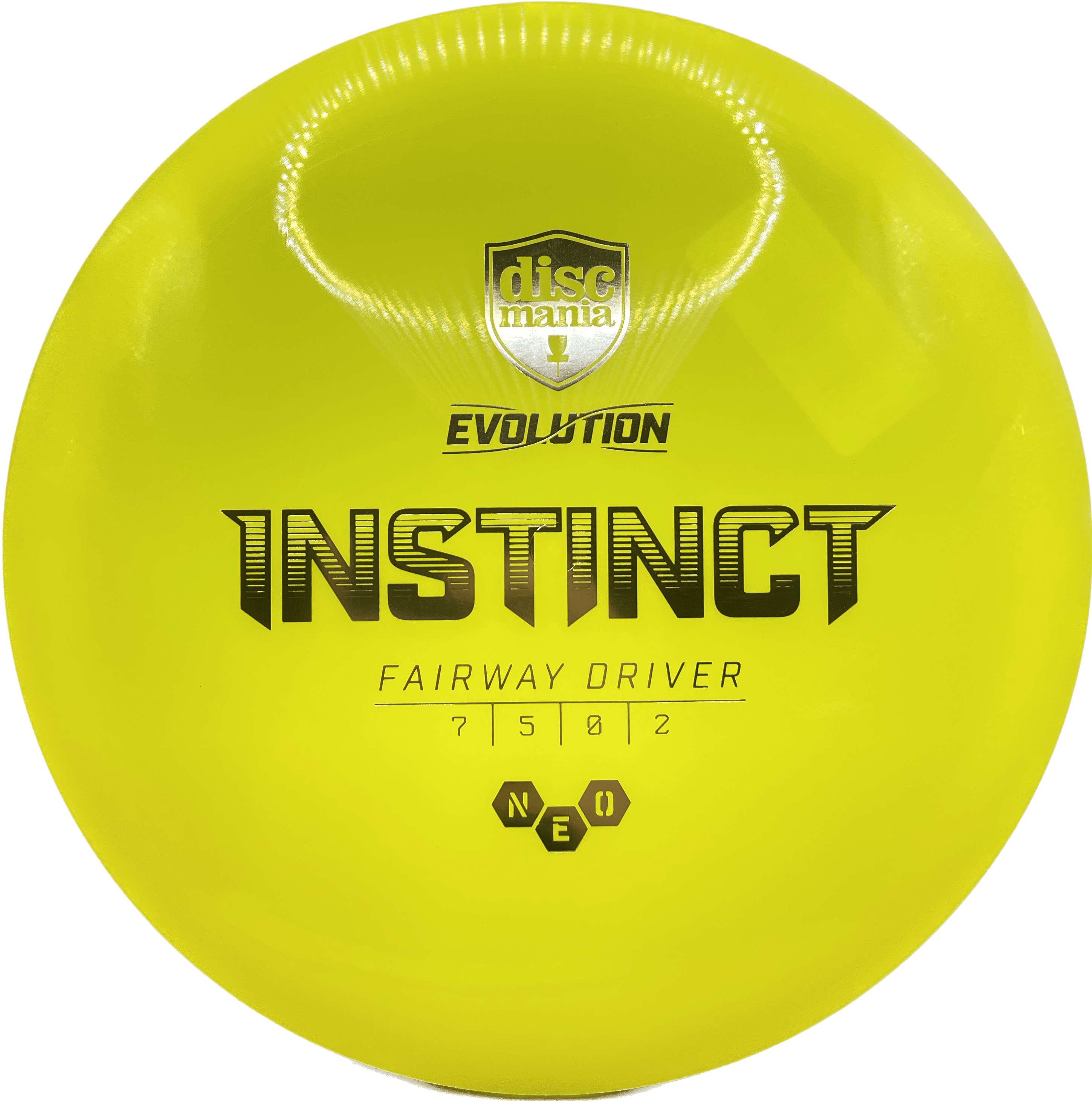 Overthrow Disc Golf Disc Neo - 173 - Yellow - Black Matte