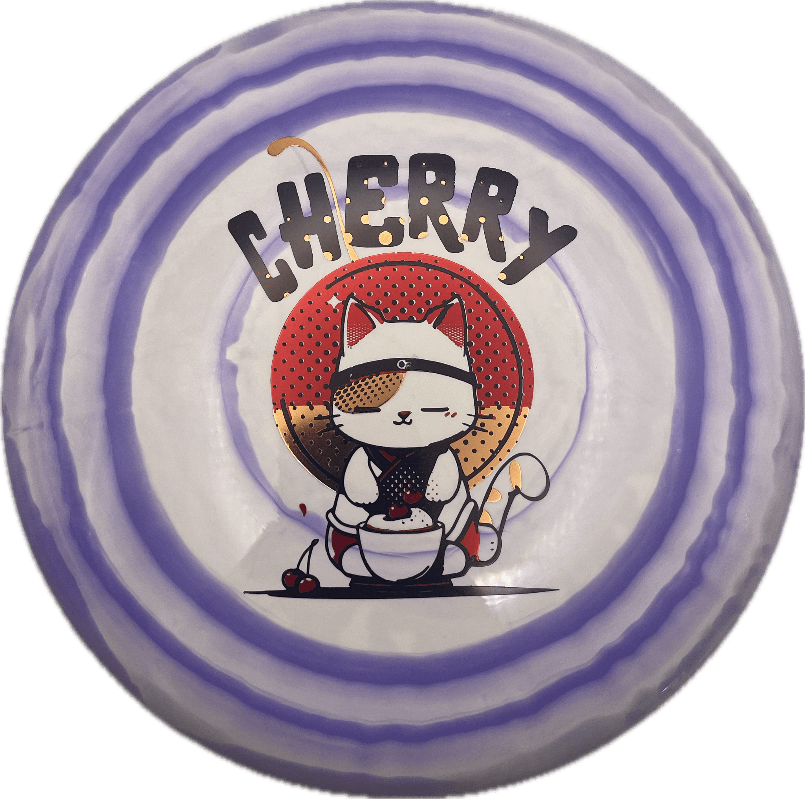 Overthrow Disc Golf Disc Purple 175-177 OT Custom Clash Ring Steady Cherry