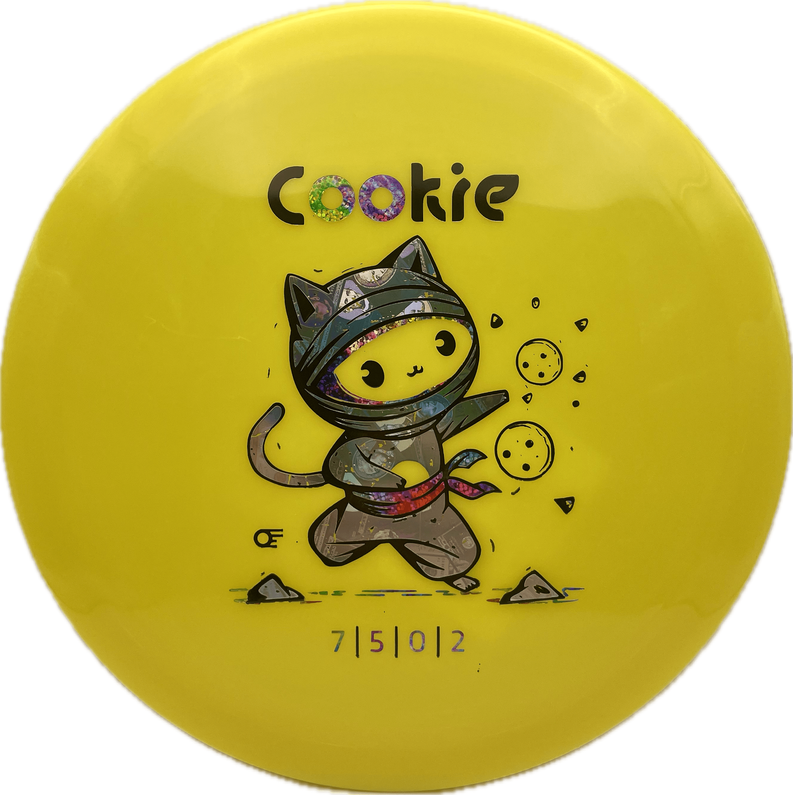 Overthrow Disc Golf Disc Yellow OT Custom Clash Steady Cookie