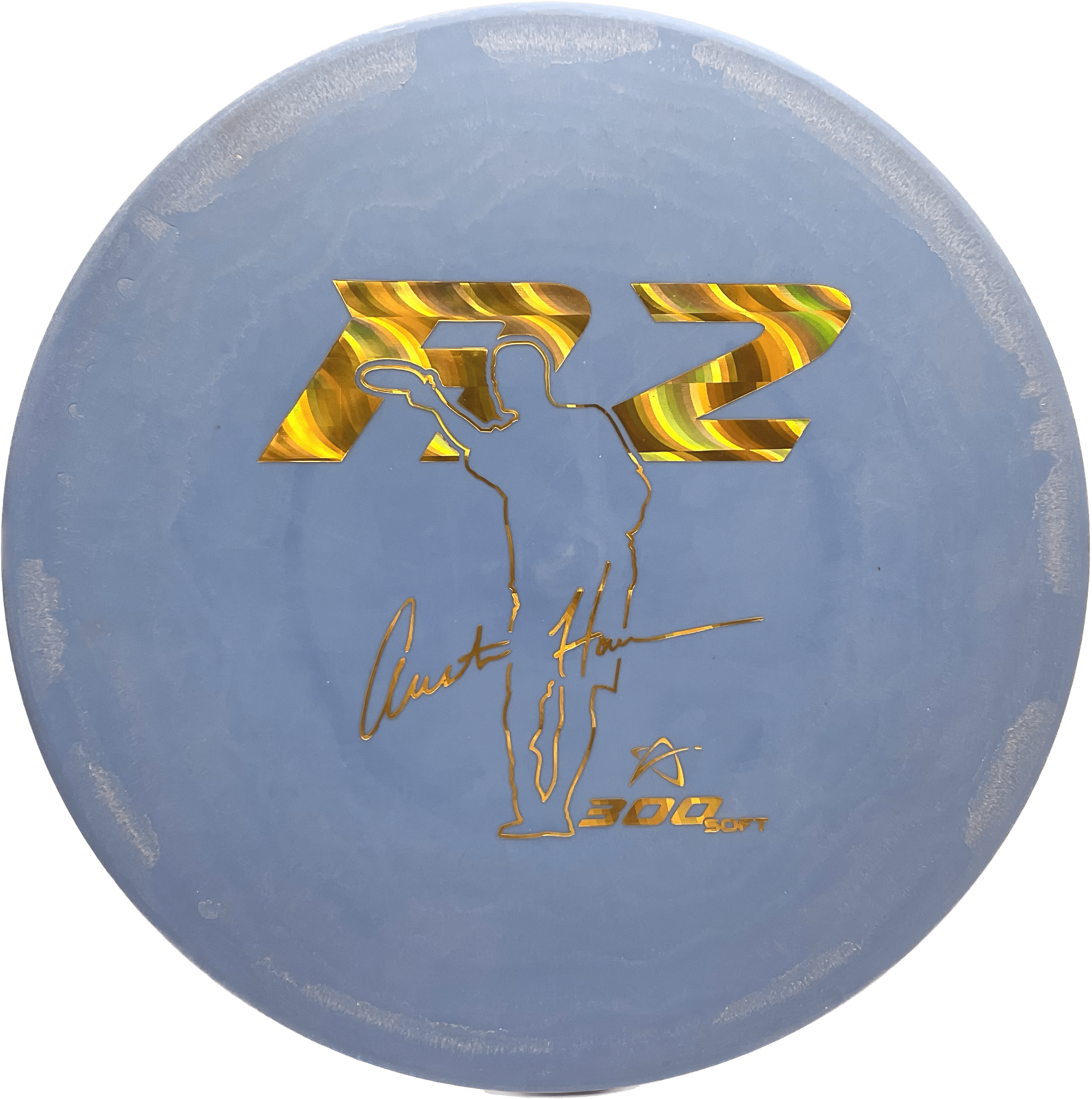 Overthrow Disc Golf Disc 300 Soft - 170-175 - Blue - Gold Wave Prodigy A2