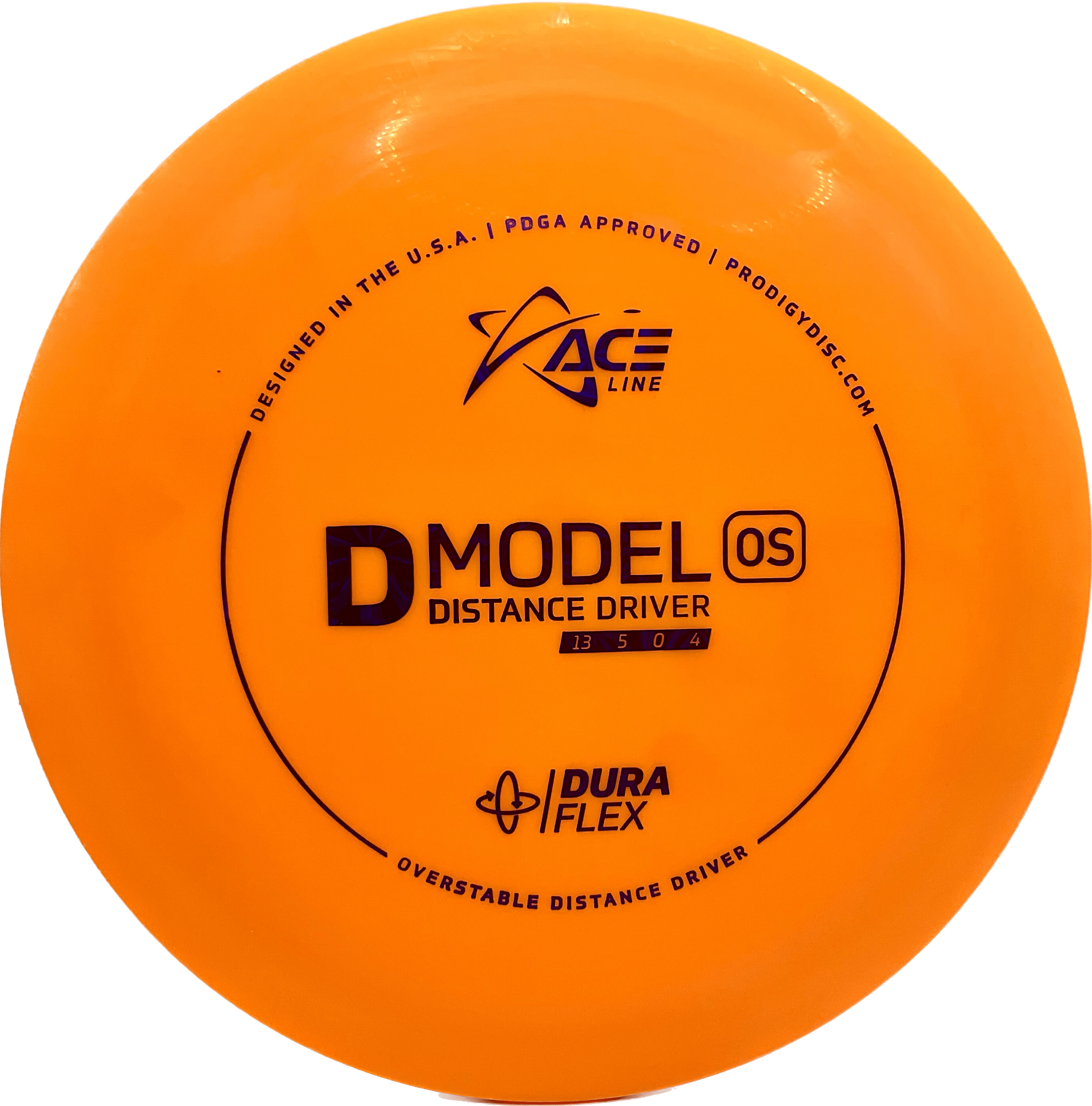 Overthrow Disc Golf Disc Prodigy D Model OS, DuraFlex, 170-175, Orange, Black Matte