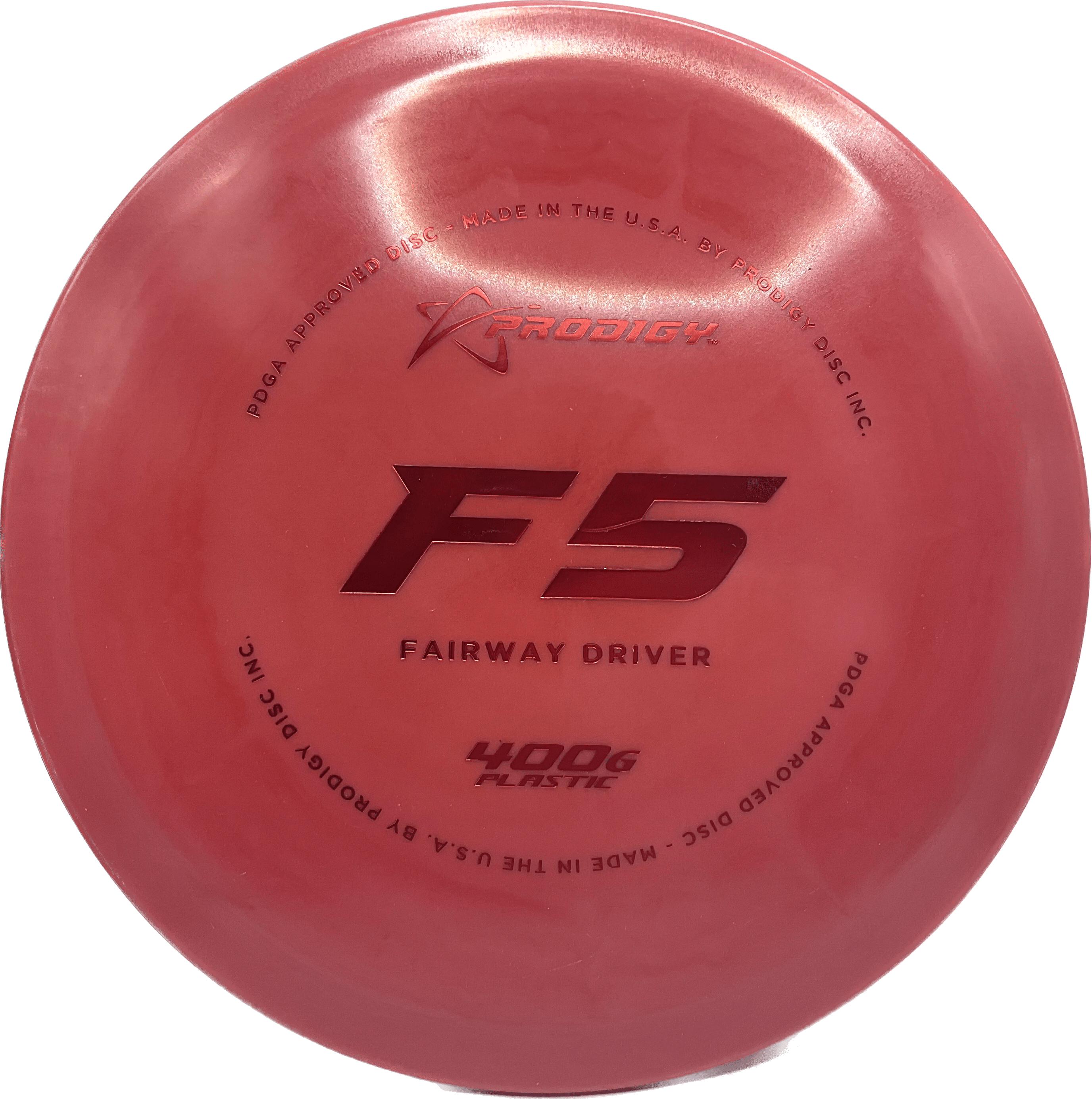 Overthrow Disc Golf Disc Prodigy F5, 400G, 170-175, Red, Red Metallic