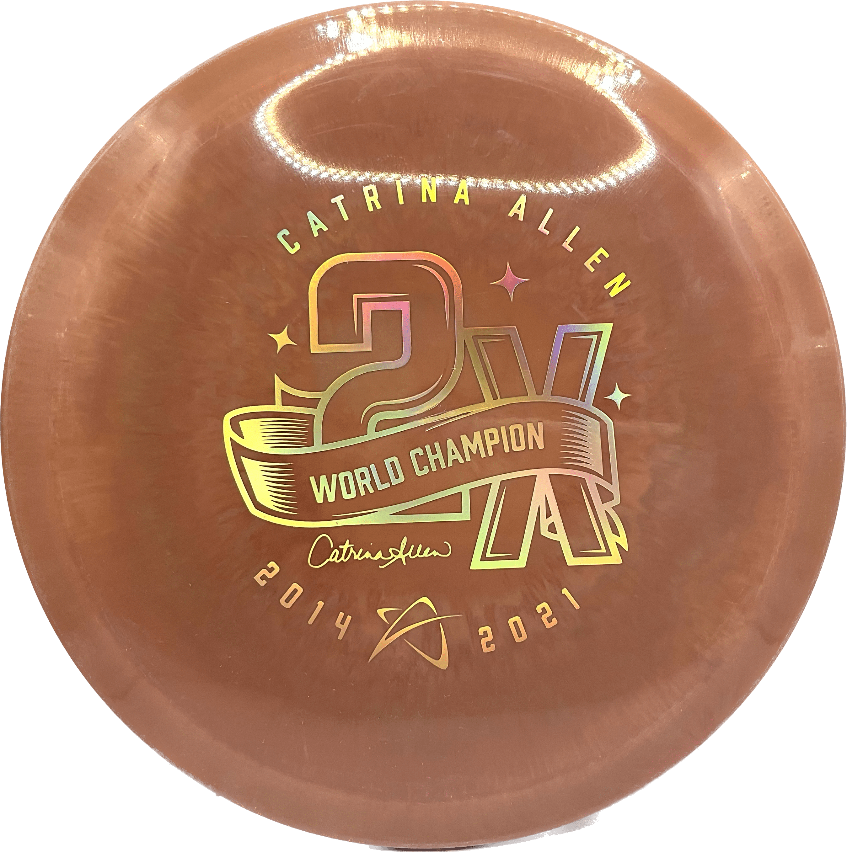 Overthrow Disc Golf Disc Prodigy F7, 400G, 170-175, Dark Tan, Gold Holo
