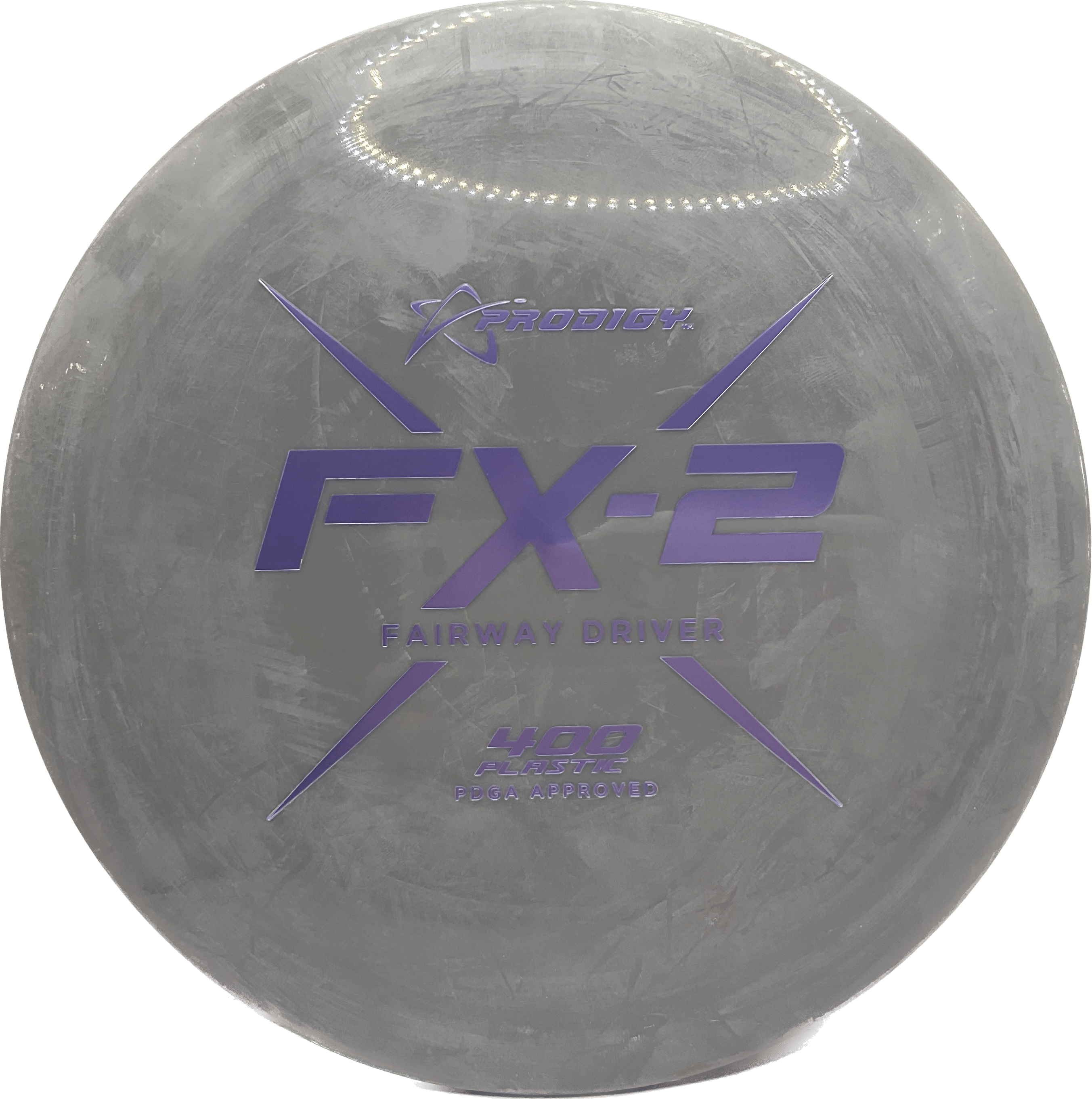 Overthrow Disc Golf Disc Prodigy FX-2, 400, 170-175, Grey, Purple Matte