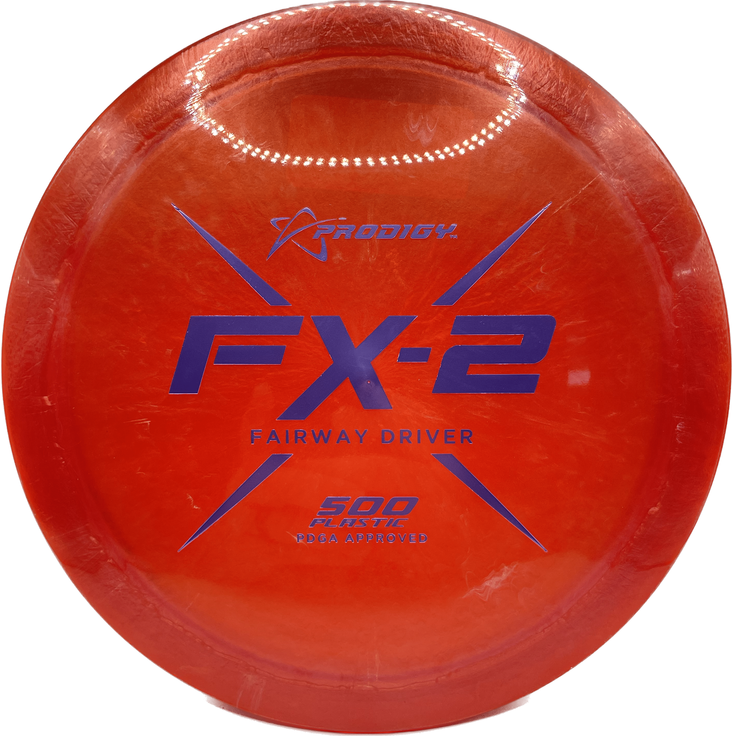 Overthrow Disc Golf Disc Prodigy FX-2, 500, 170-175, Cherry Red, Blue Matte
