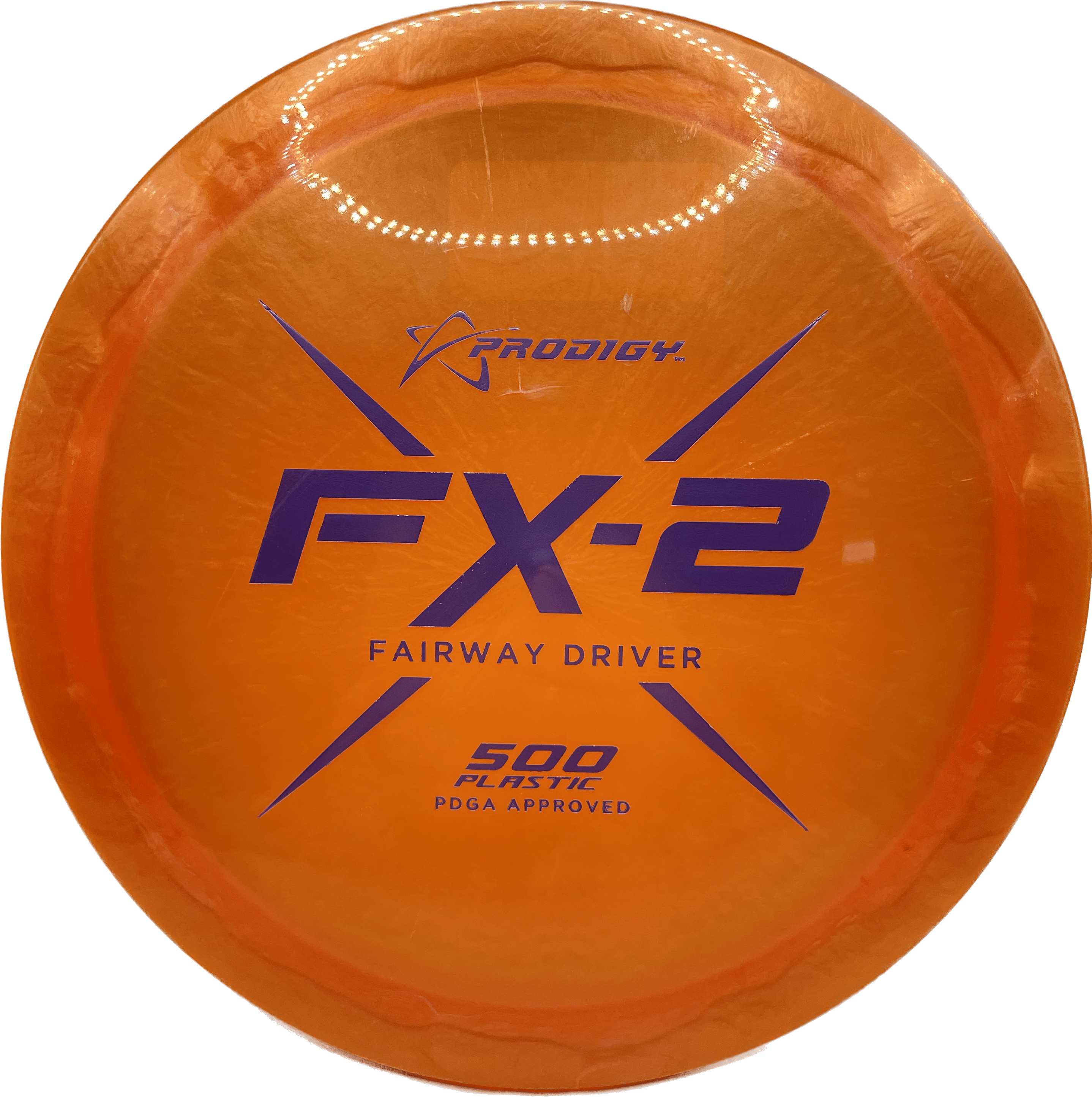 Overthrow Disc Golf Disc Prodigy FX-2, 500, 170-175, Orange, Purple Metallic