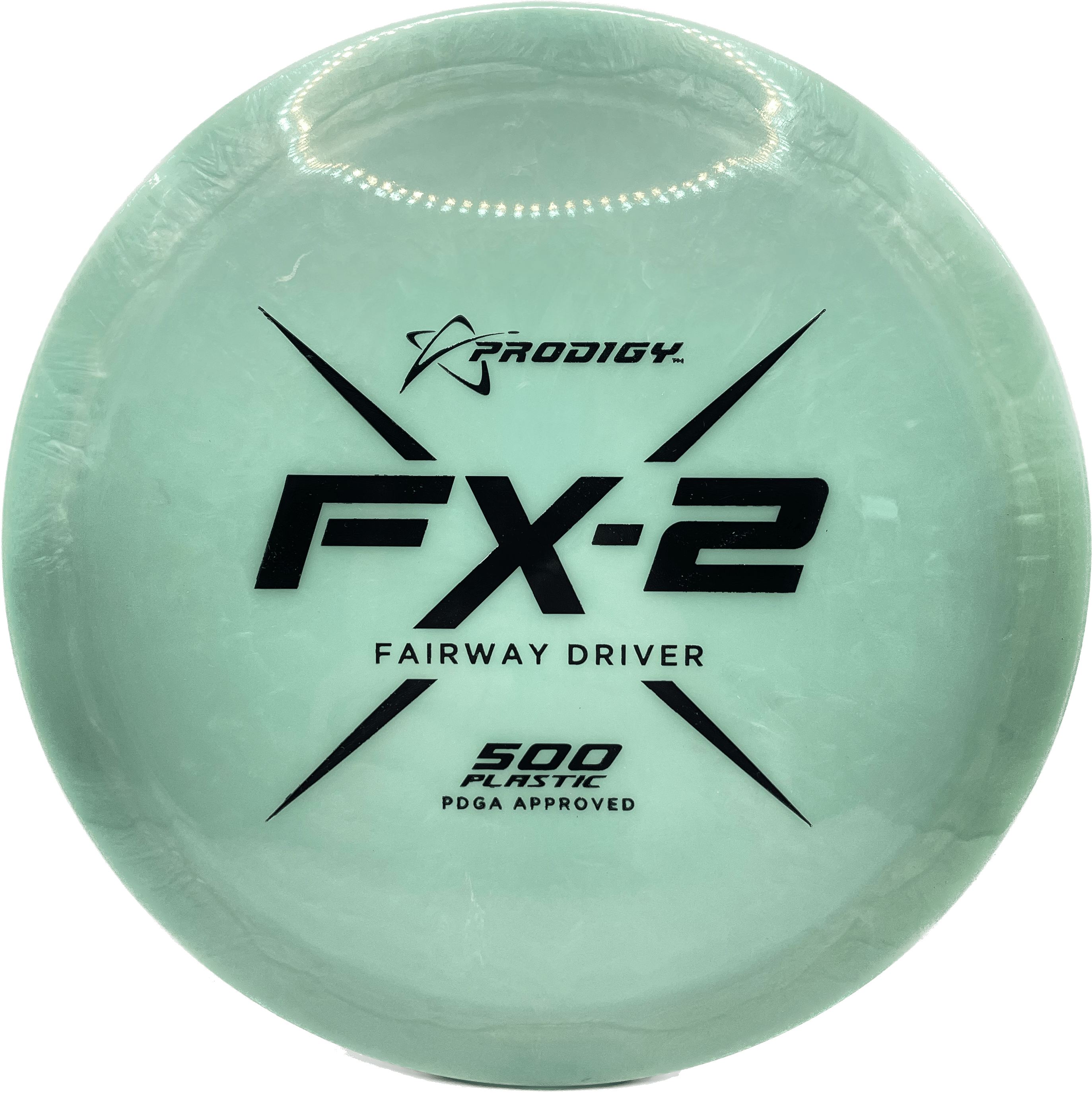 Overthrow Disc Golf Disc Prodigy FX-2, 500, 170-175, Seafoam, Black Matte