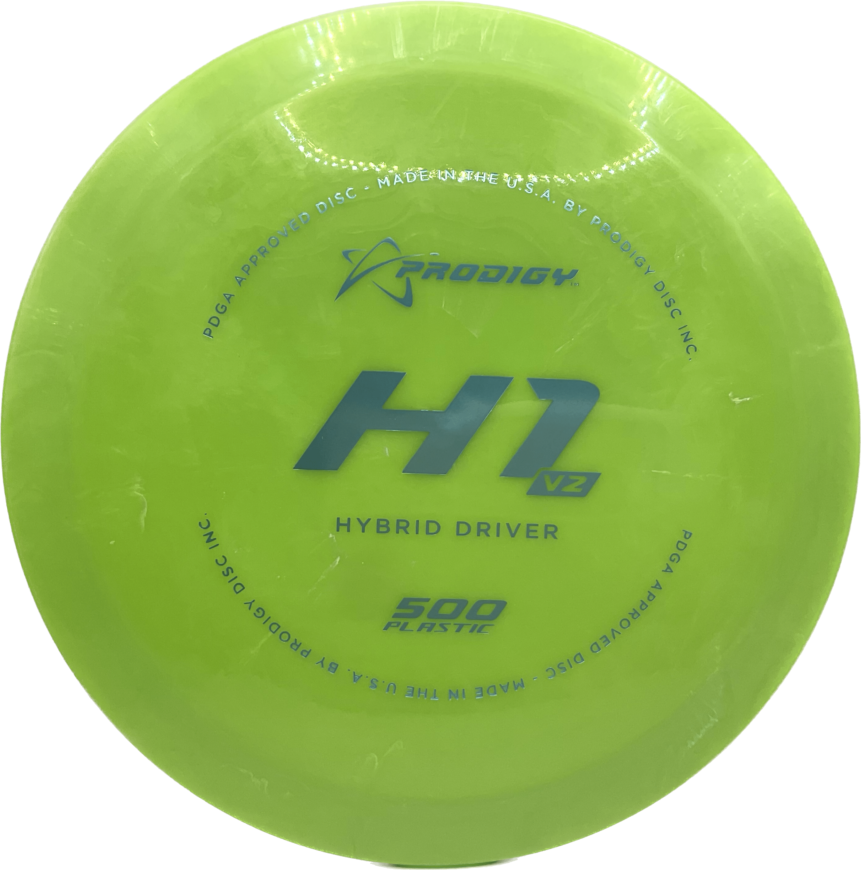 Overthrow Disc Golf Disc Prodigy H1V2, 500, 170-175, Green, Teal Metallic