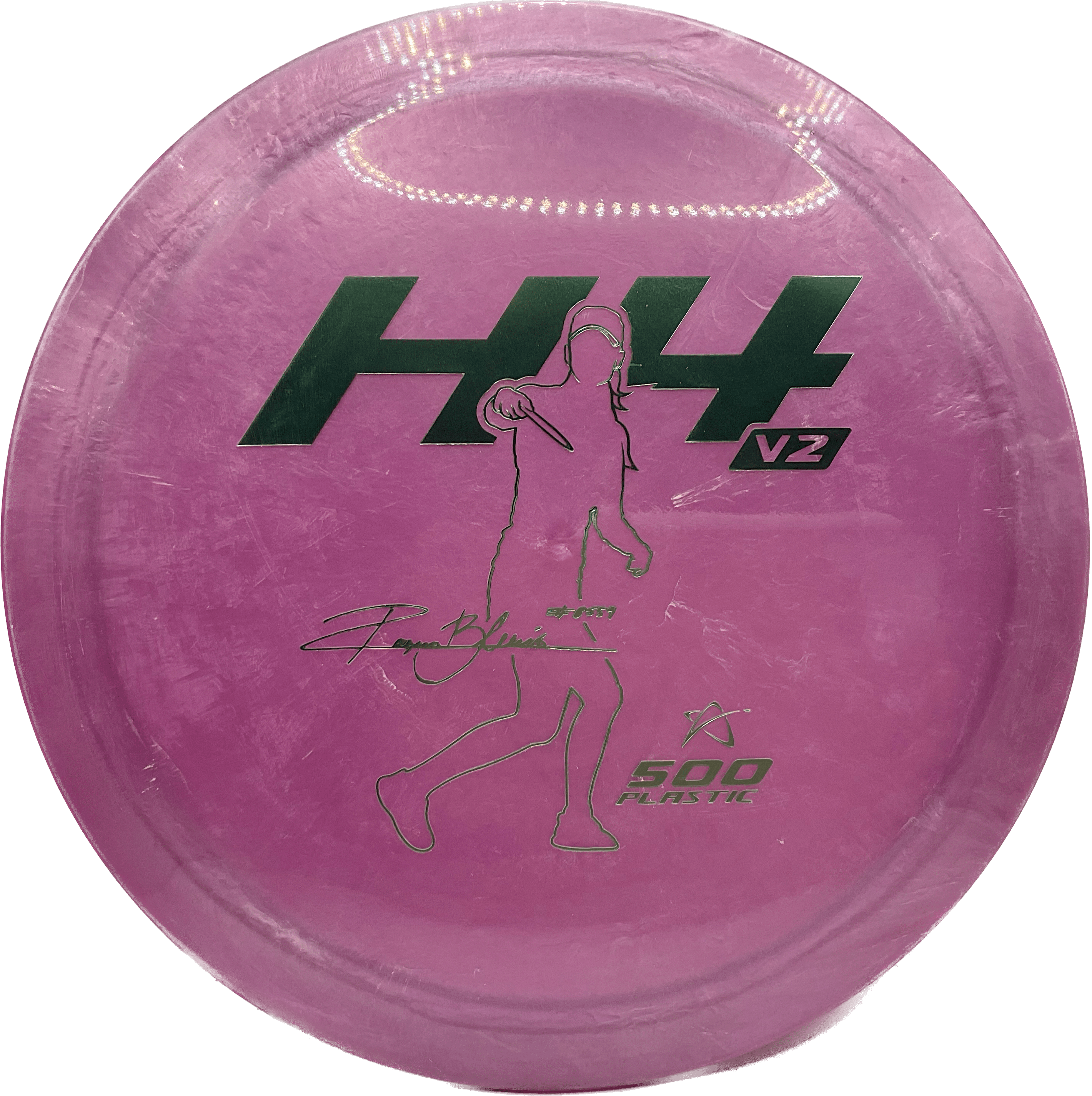 Overthrow Disc Golf Disc Prodigy H1V2, 500, 170-175, Purple, Green Metallic