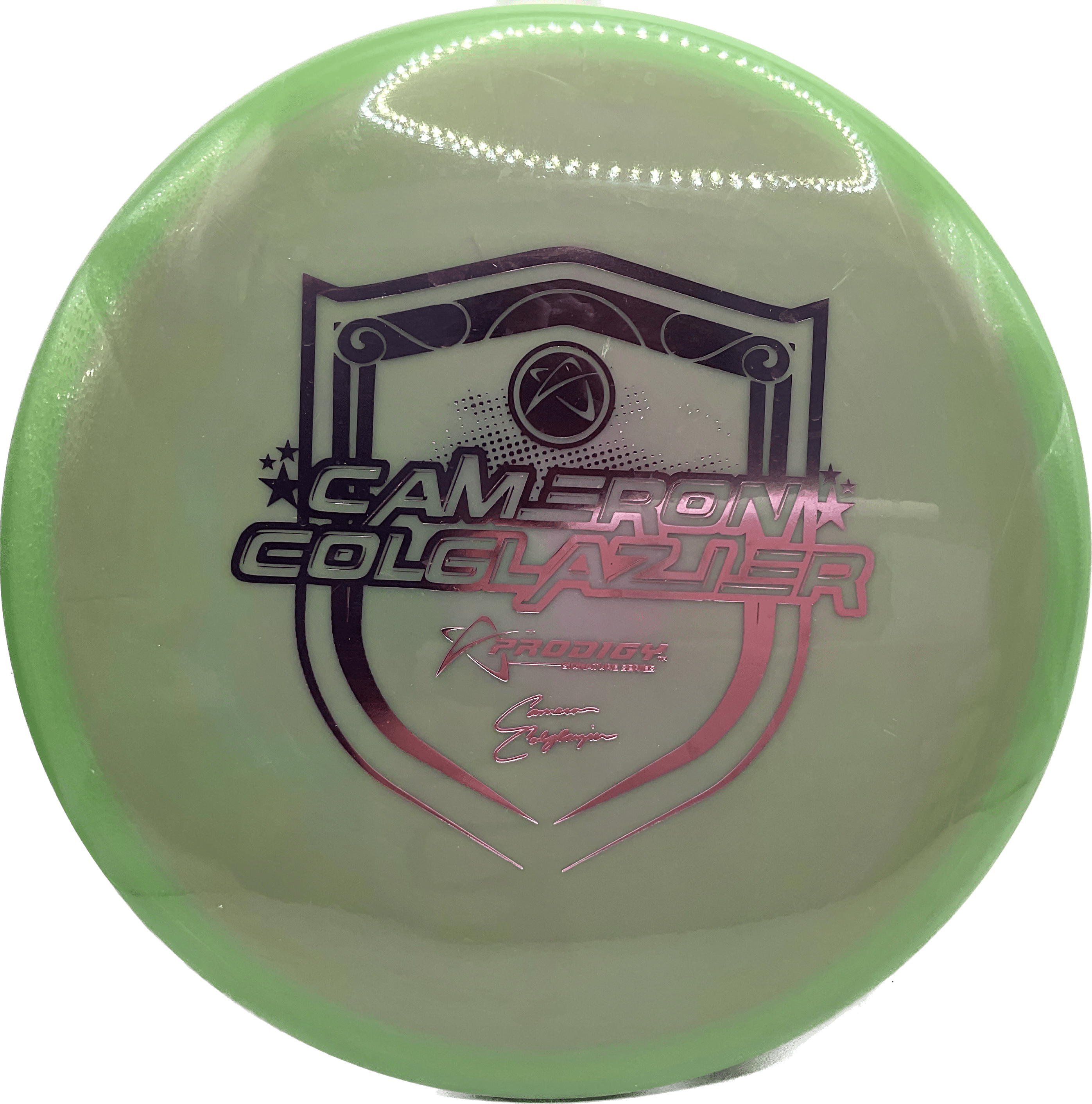 Overthrow Disc Golf Disc Prodigy M3, 500, 176-179, Green, Purple Metallic