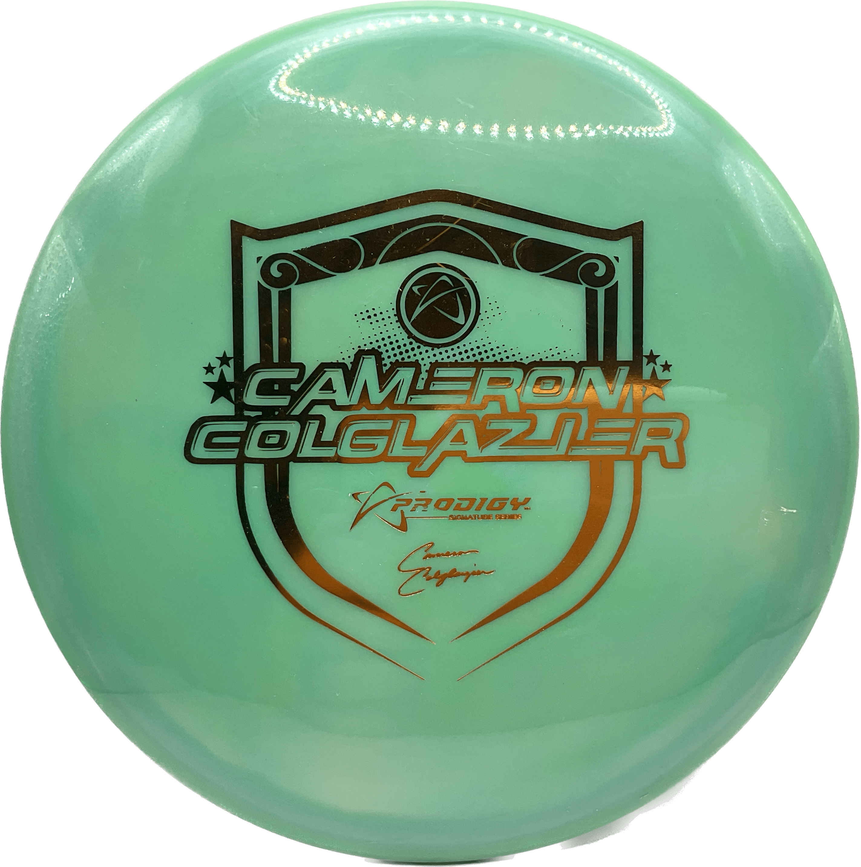 Overthrow Disc Golf Disc Prodigy M3, 500, 176-179, Seafoam, Gold Metallic