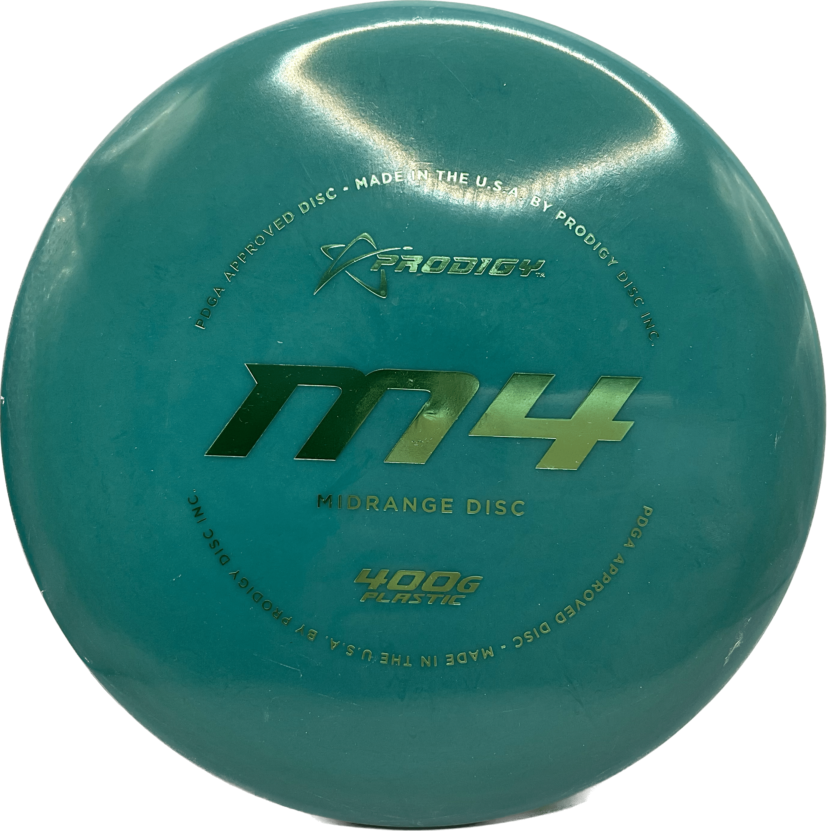 Overthrow Disc Golf Disc Prodigy M4, 400G, 176+, Teal, Green Metallic