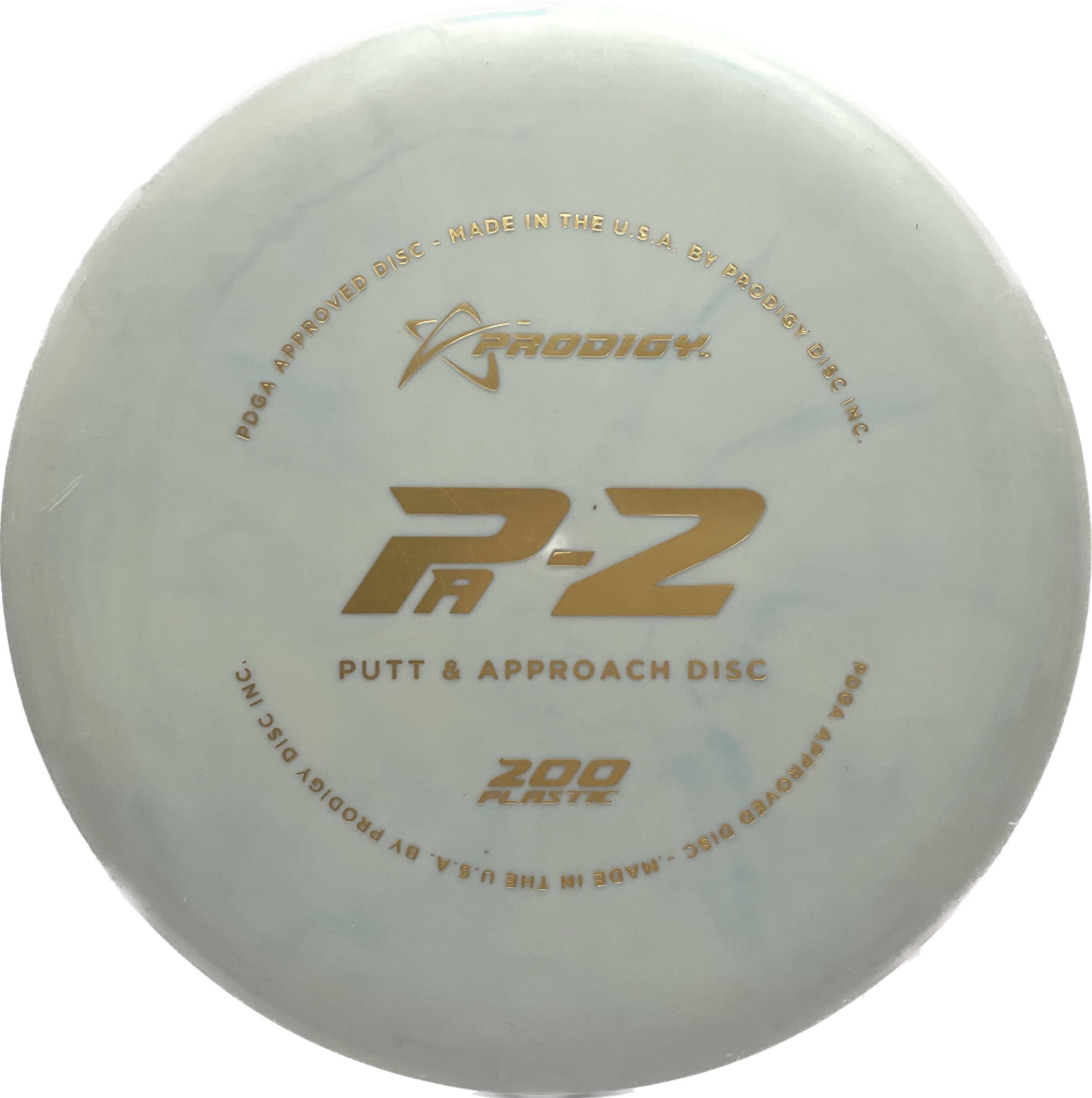 Overthrow Disc Golf Disc Prodigy PA-2, 200, 170-175, Faded Blue, Gold Metallic