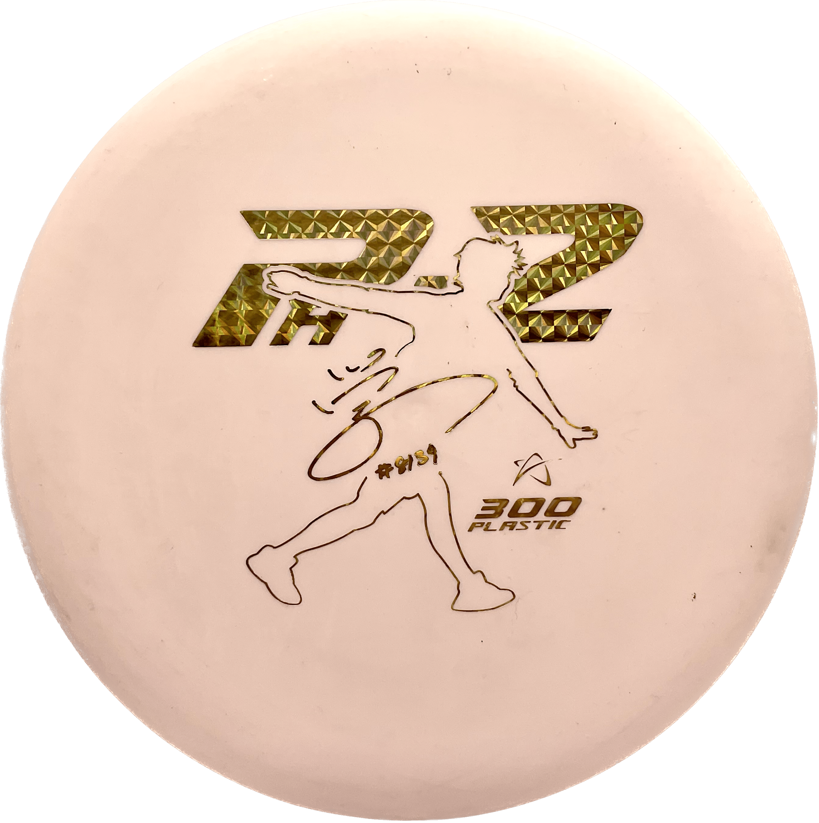 Overthrow Disc Golf Disc Prodigy PA-2, 300, 170-175, Off-White, Gold Squares