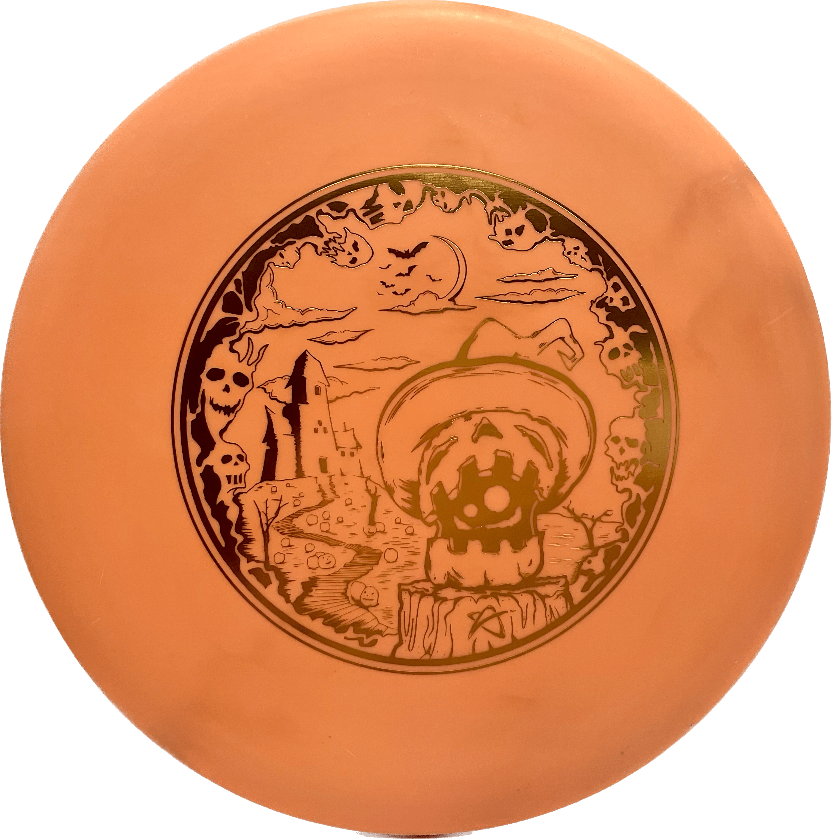 Overthrow Disc Golf Disc Prodigy PA-3, 350G, 170-175, Light Orange/Black Swirl, Gold Metallic