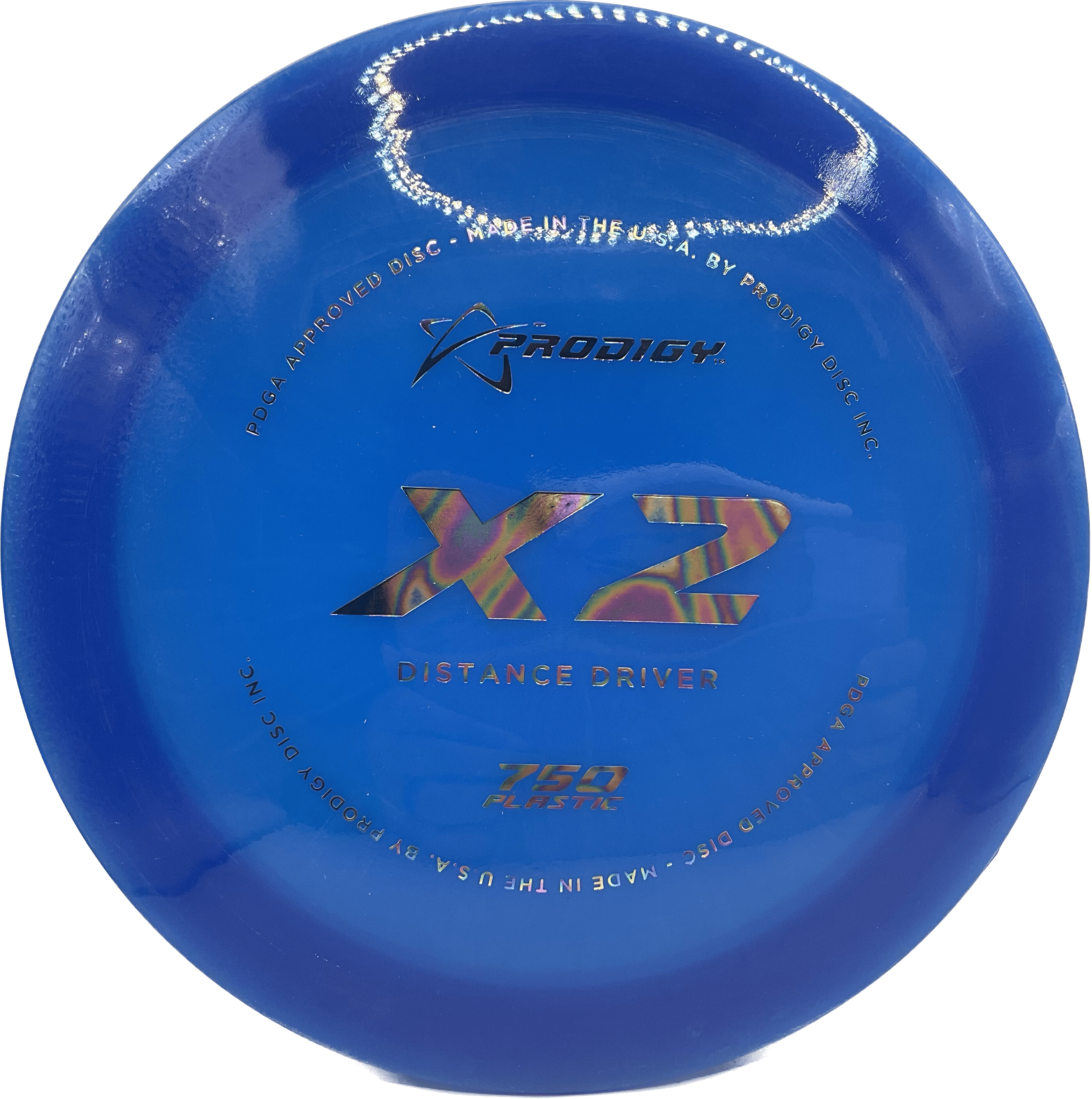 Overthrow Disc Golf Disc Prodigy X2, 750, 170-175, Blue, Oil Slick