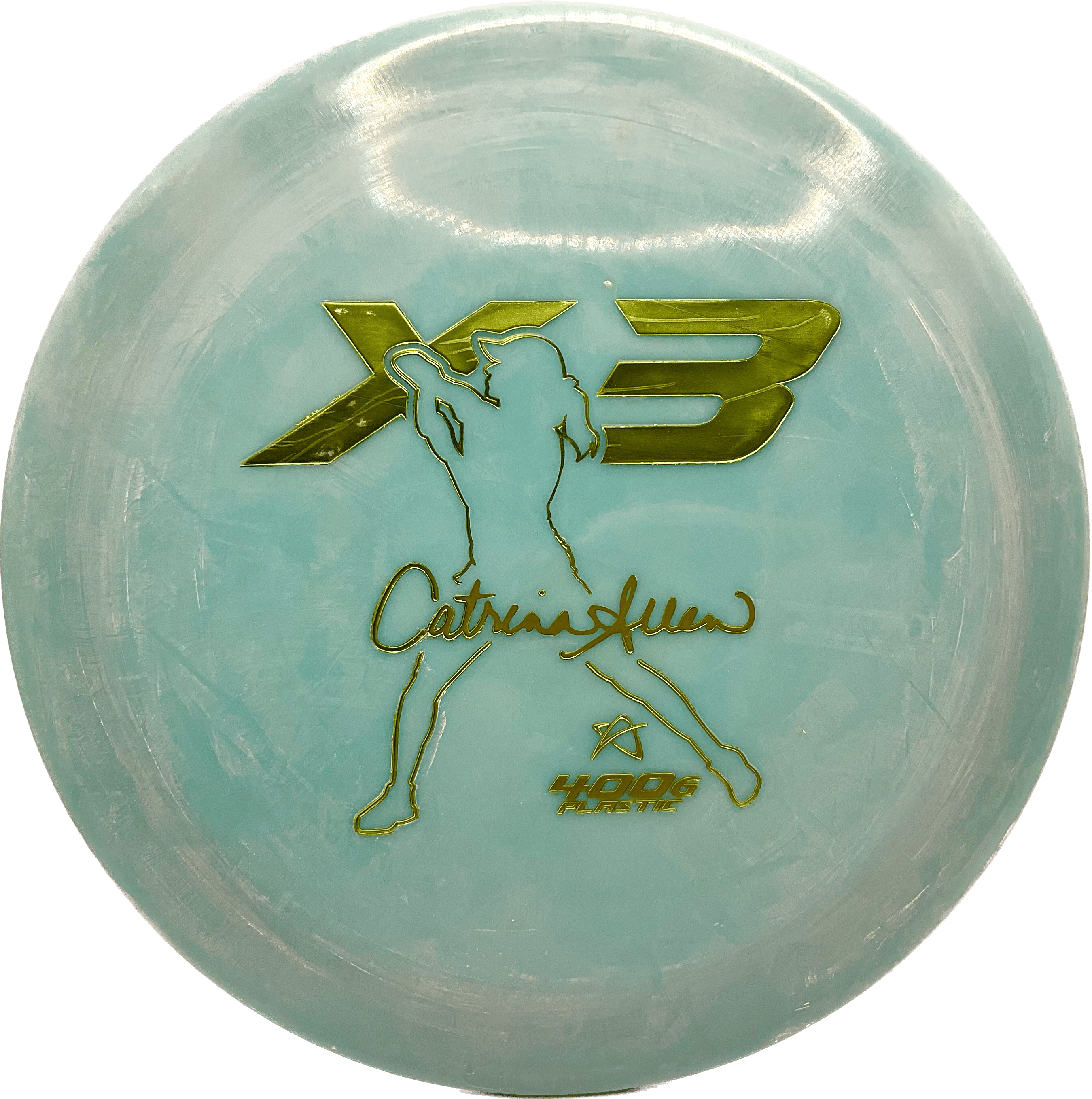 Overthrow Disc Golf Disc Prodigy X3, 400G, 170-175, Faded Teal, Green Metallic