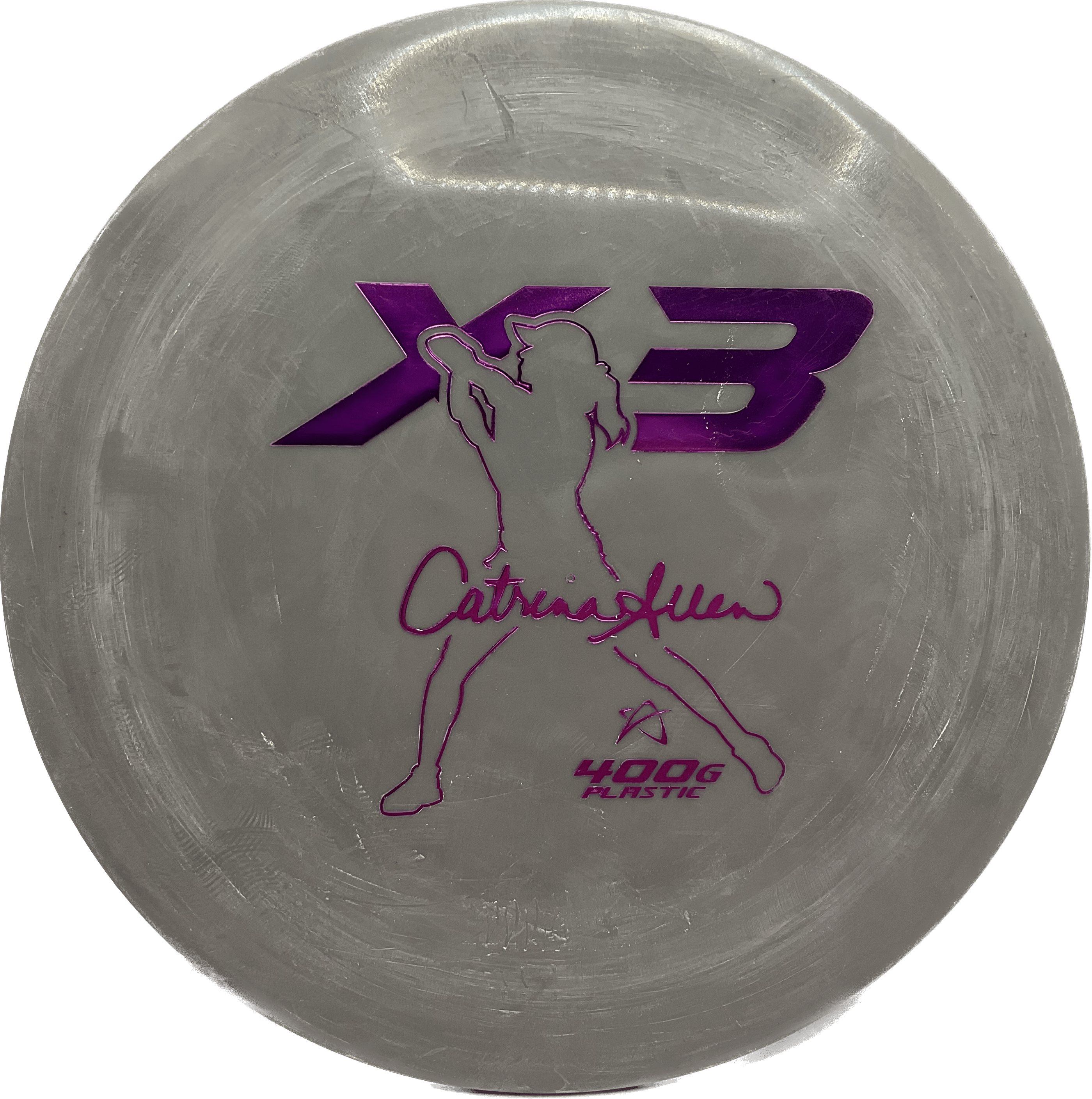 Overthrow Disc Golf Disc Prodigy X3, 400G, 170-175, Grey, Purple Metallic