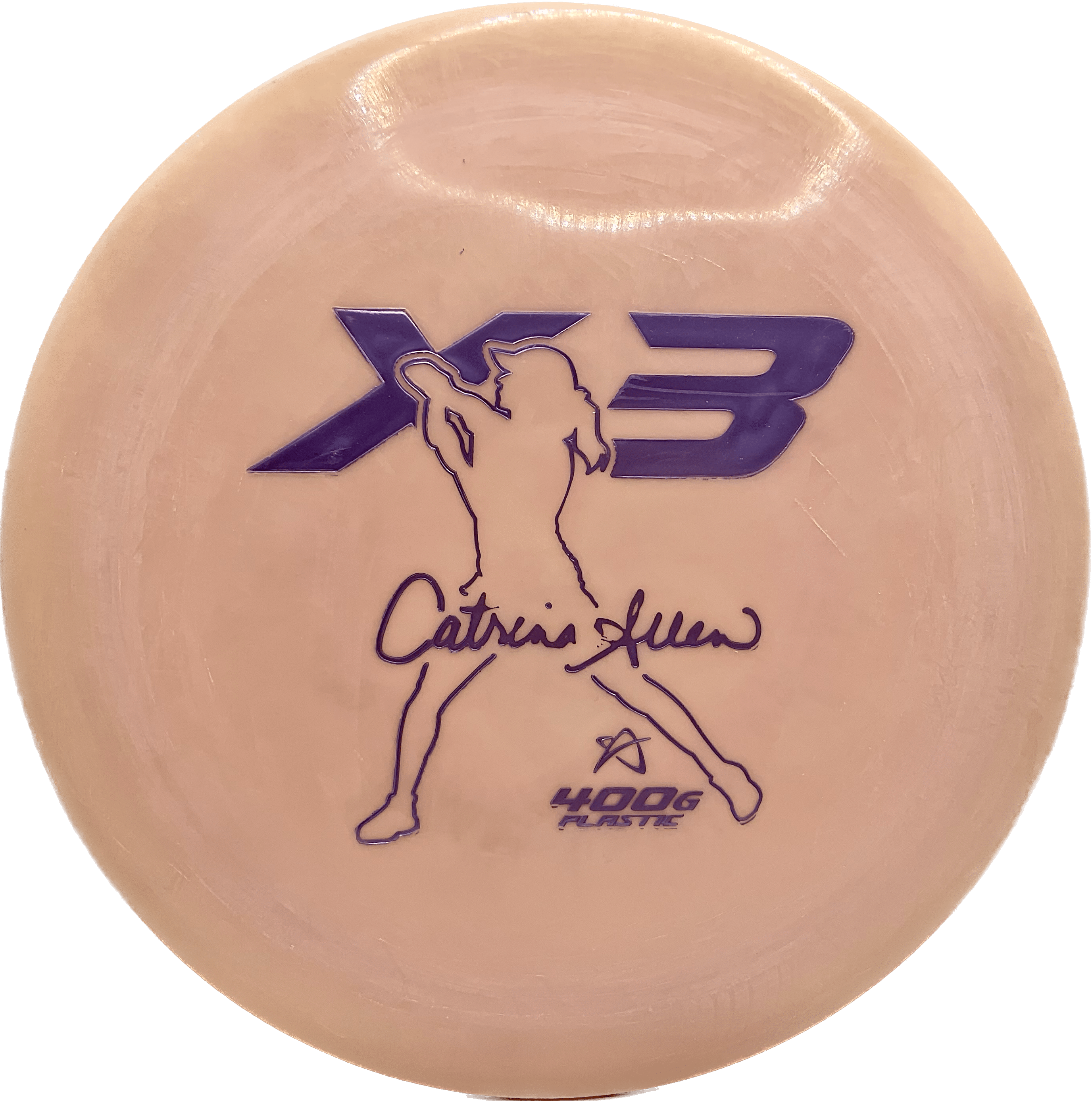 Overthrow Disc Golf Disc Prodigy X3, 400G, 170-175, Peach, Purple Matte