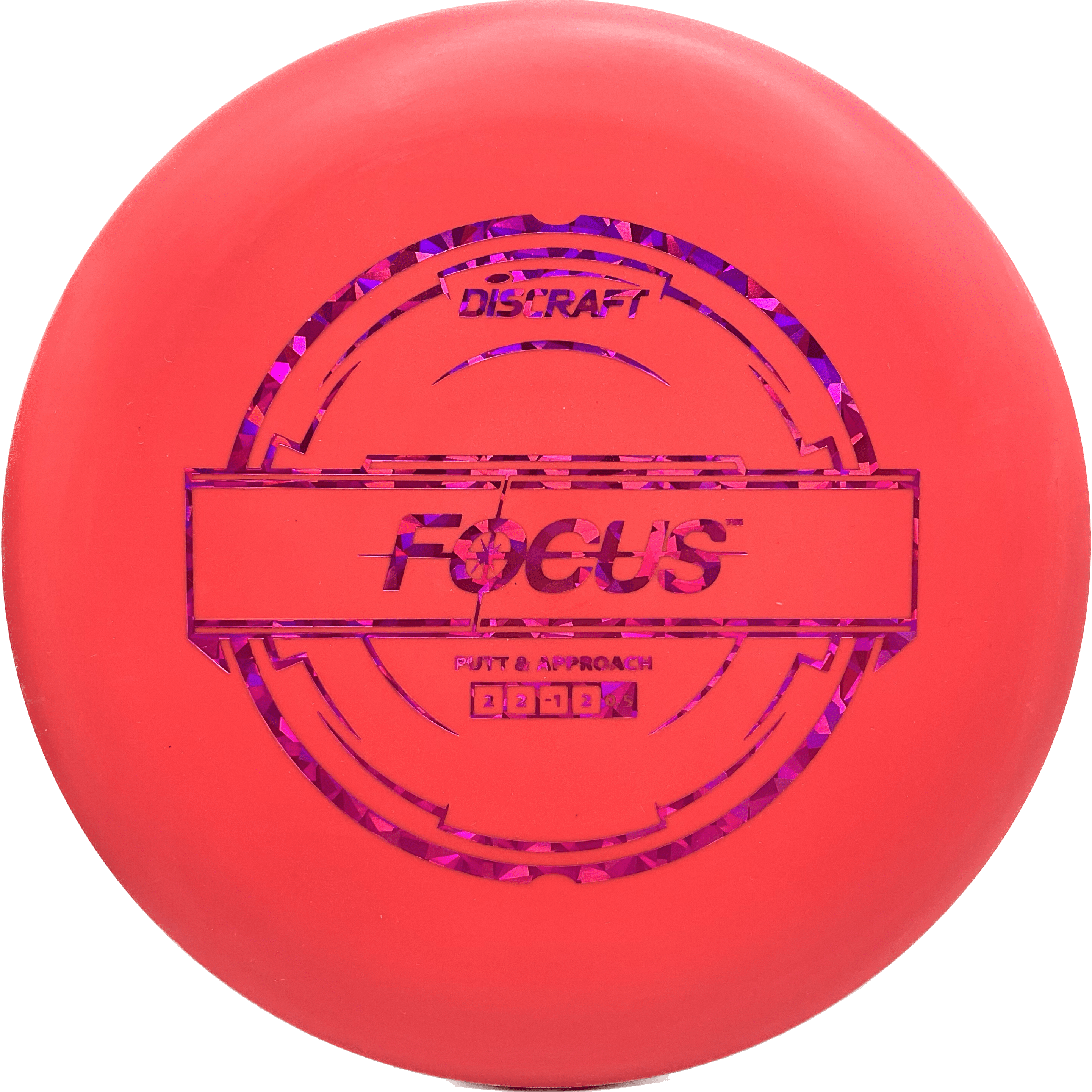 Overthrow Disc Golf Disc Putter Line - 173-174 - Red - Purple Shatter