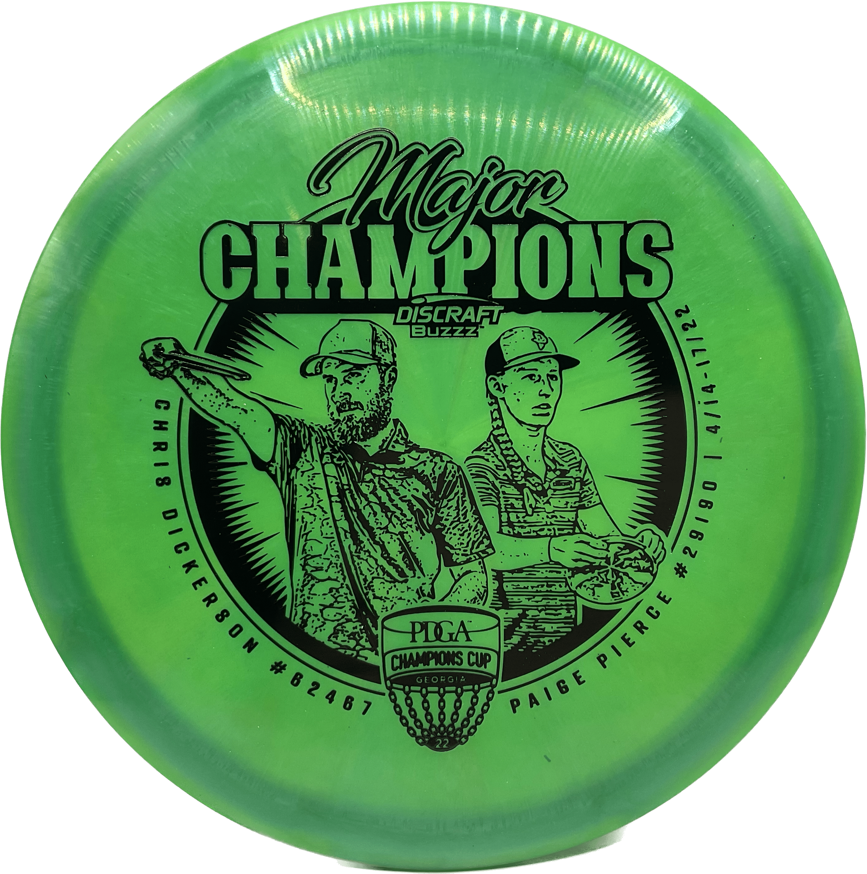 Overthrow Disc Golf Disc SB - 177+ - Green - Black Matte