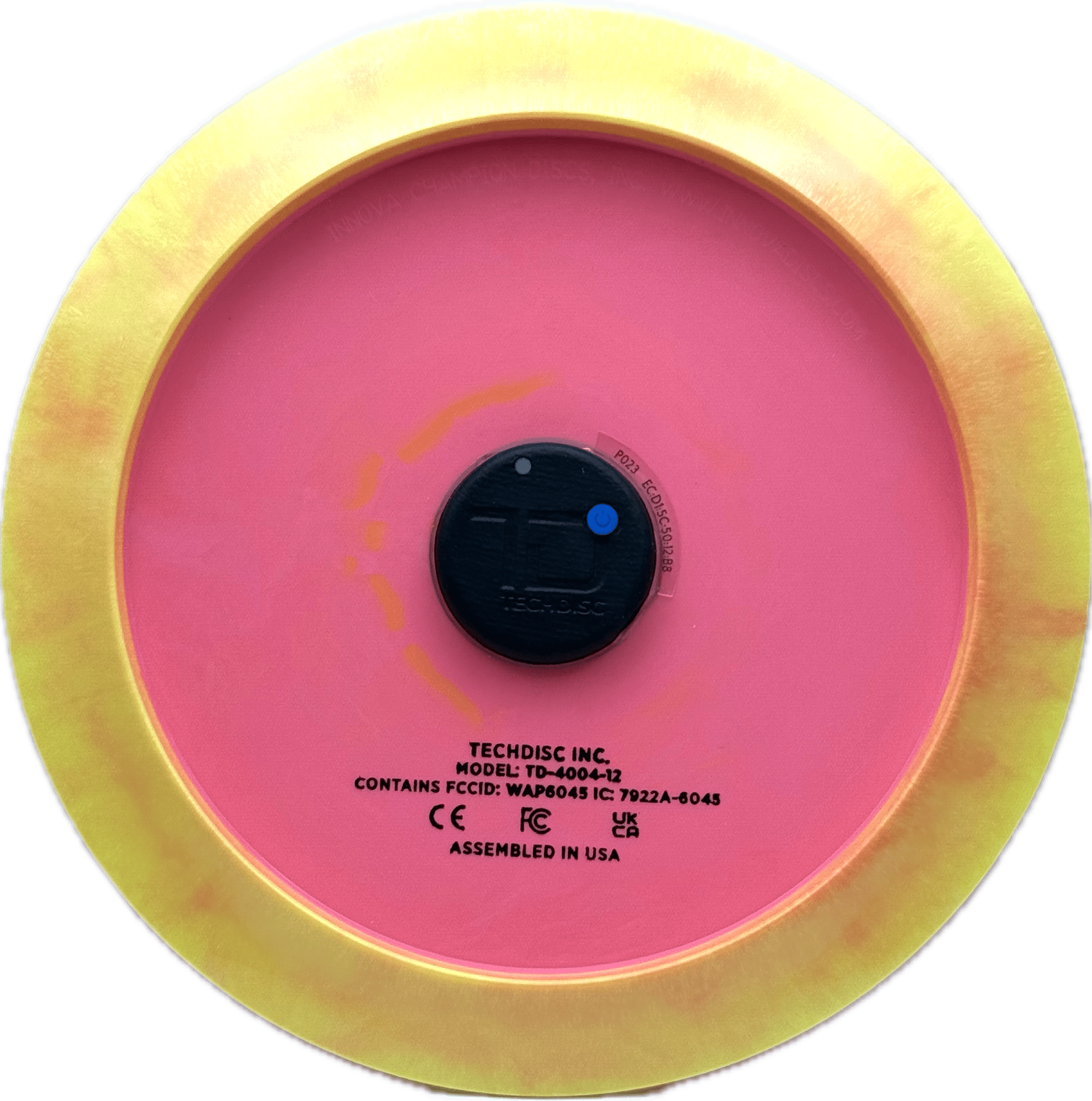 Overthrow Disc Golf Disc TechDisc Distance Driver, Innova Destroyer, Pink/Orange/Yellow