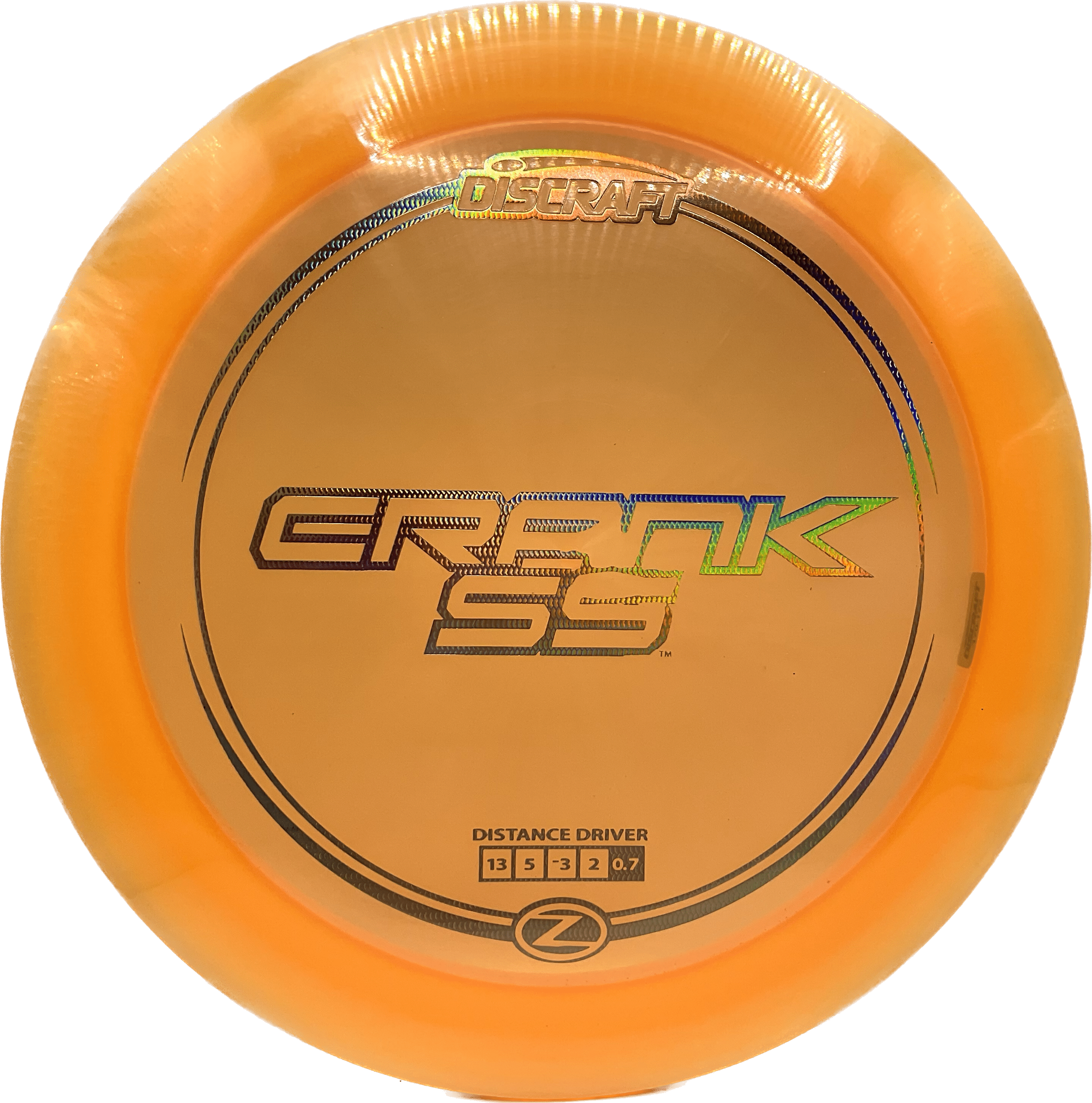 Overthrow Disc Golf Disc Z - 170-172 - Faded Orange - Holo Fishscales