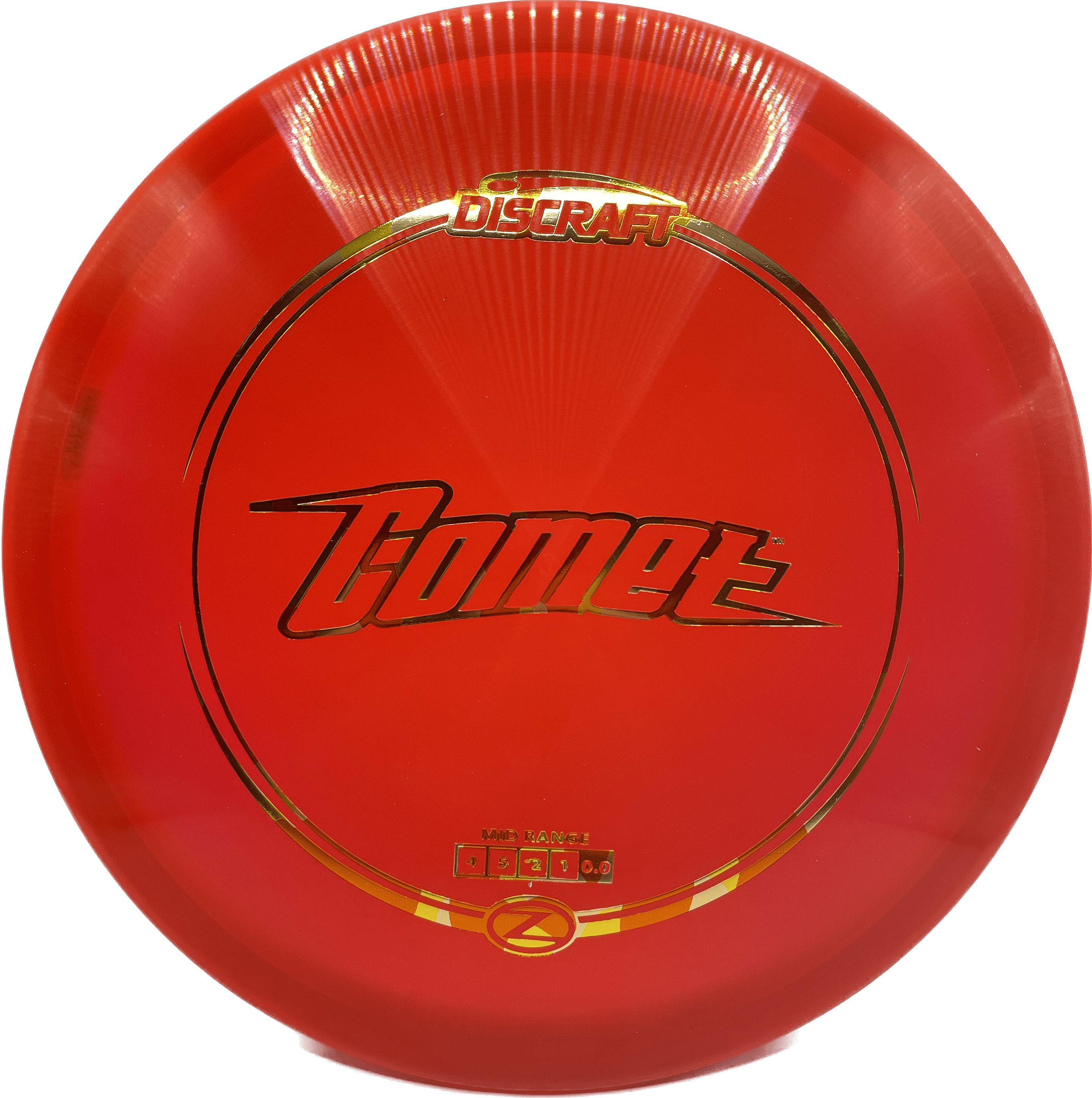 Overthrow Disc Golf Disc Z - 175-176 - Cherry Red - Orange Tie-Dye