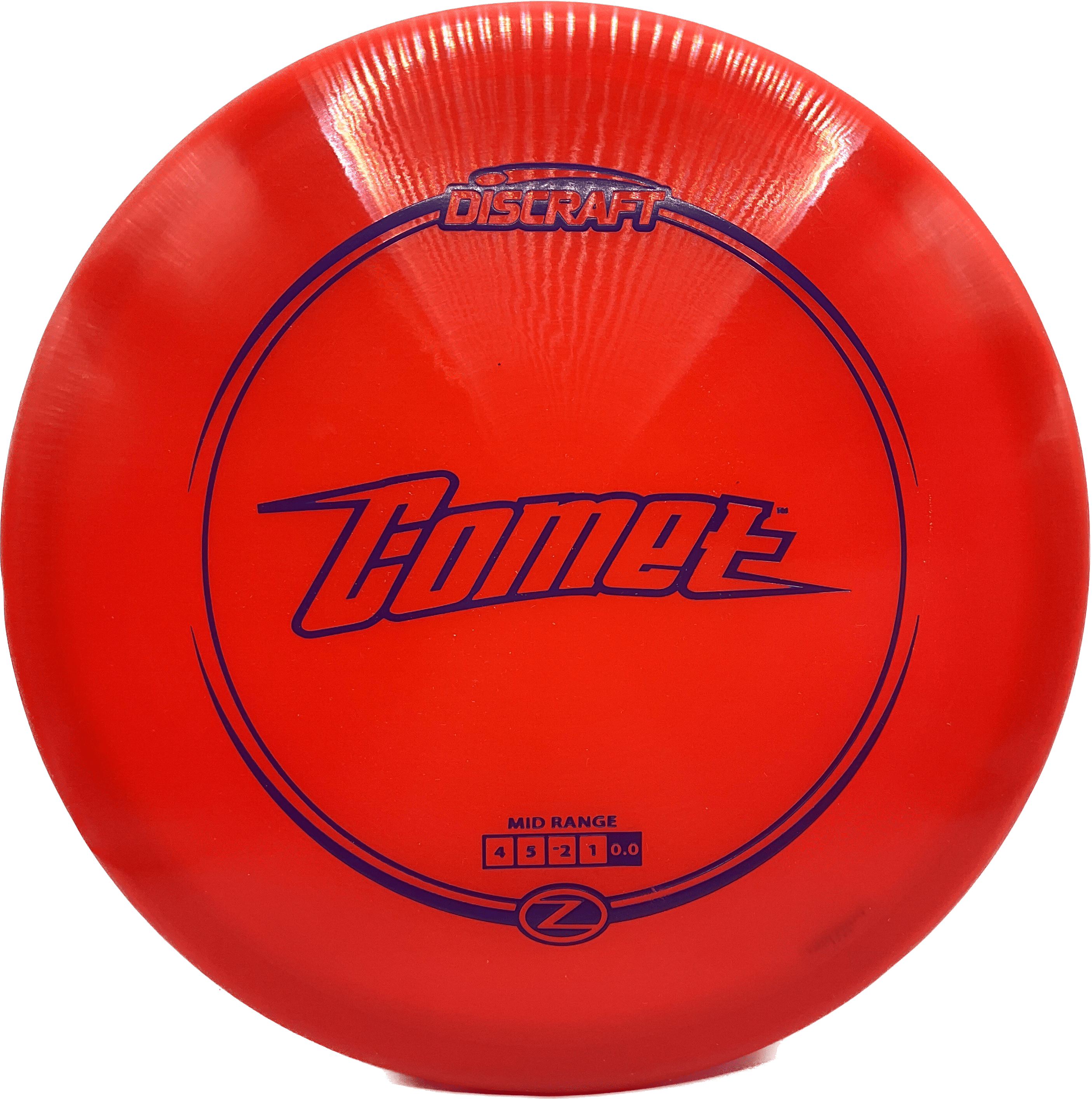 Overthrow Disc Golf Disc Z - 177+ - Cherry Red - Blue Matte