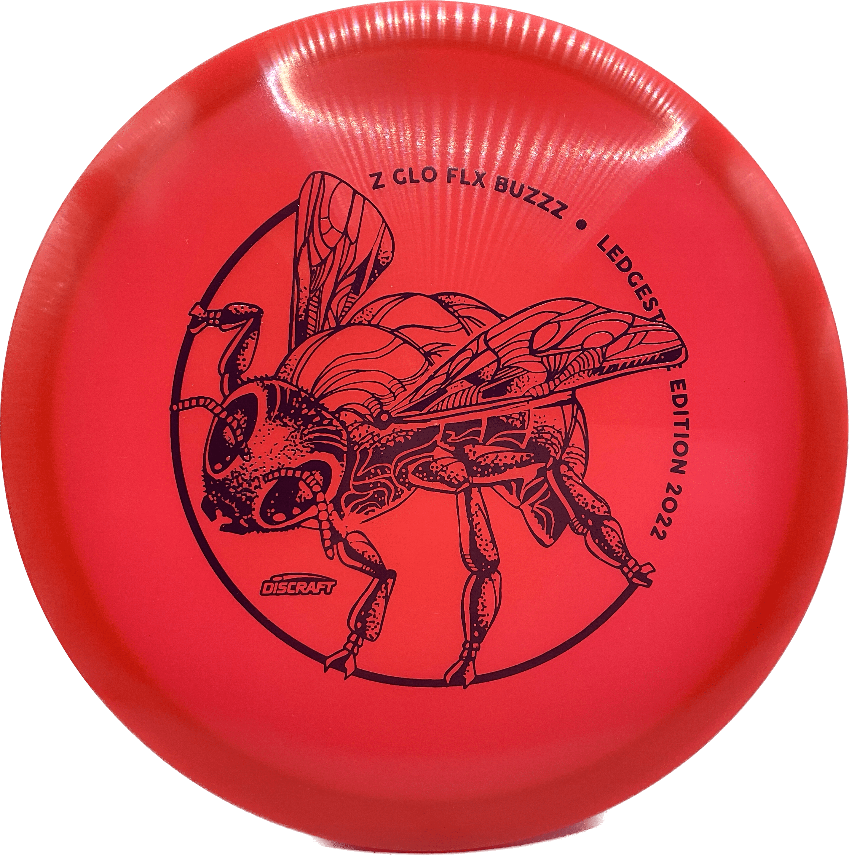 Overthrow Disc Golf Disc Z Glo Flx - 177+ - Red - Purple Matte